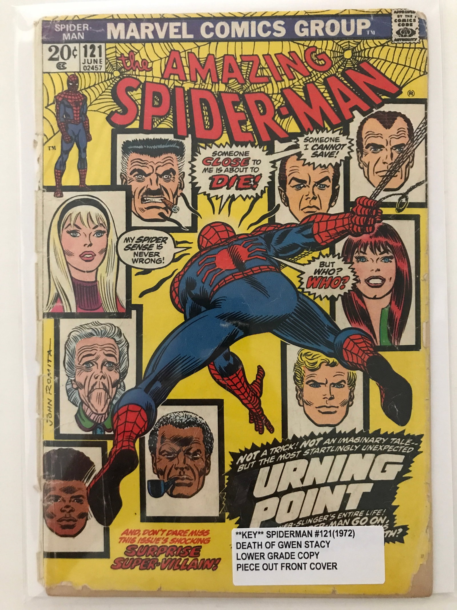 THE AMAZING SPIDERMAN #121 (1972) DEATH OF GWEN STACY - MARVEL COMICS: Prices are in Canadian dollars