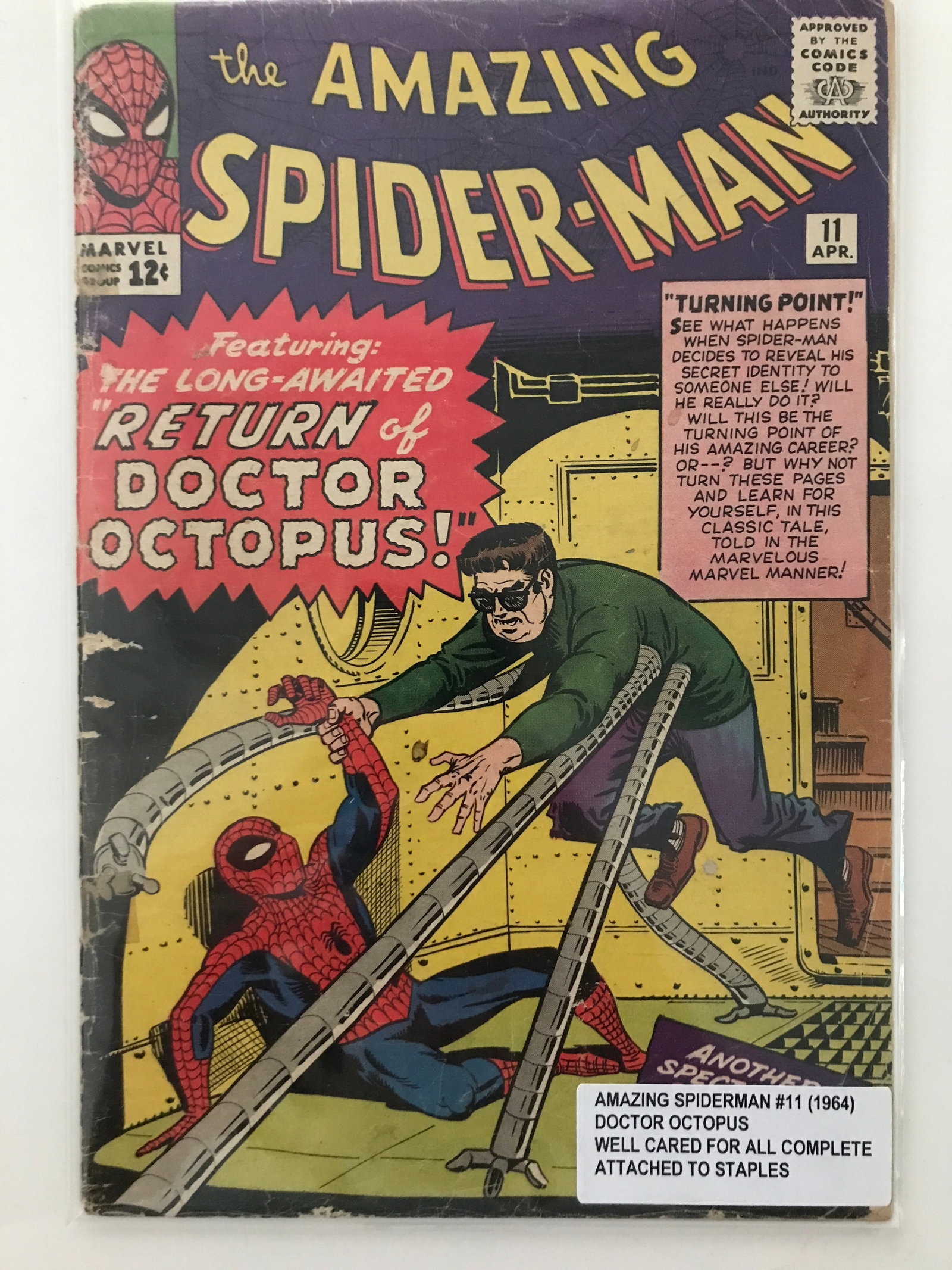THE AMAZING SPIDERMAN #11 (1964) - MARVEL COMICS (1 of 1)