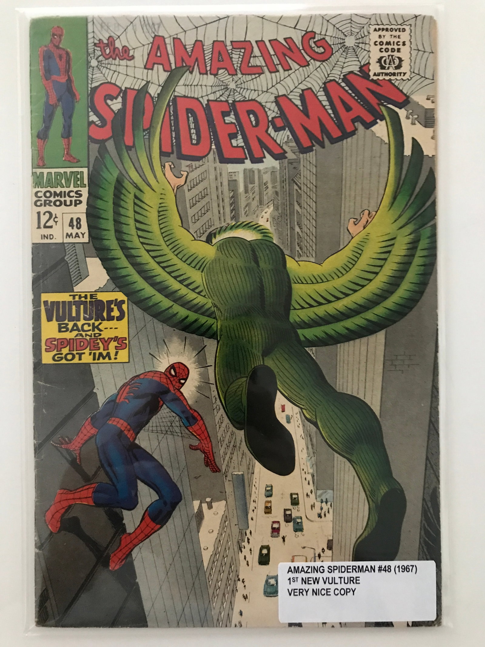 THE AMAZING SPIDERMAN #48 (1967) 1ST NEW VULTURE - MARVEL COMICS (1 of 1)