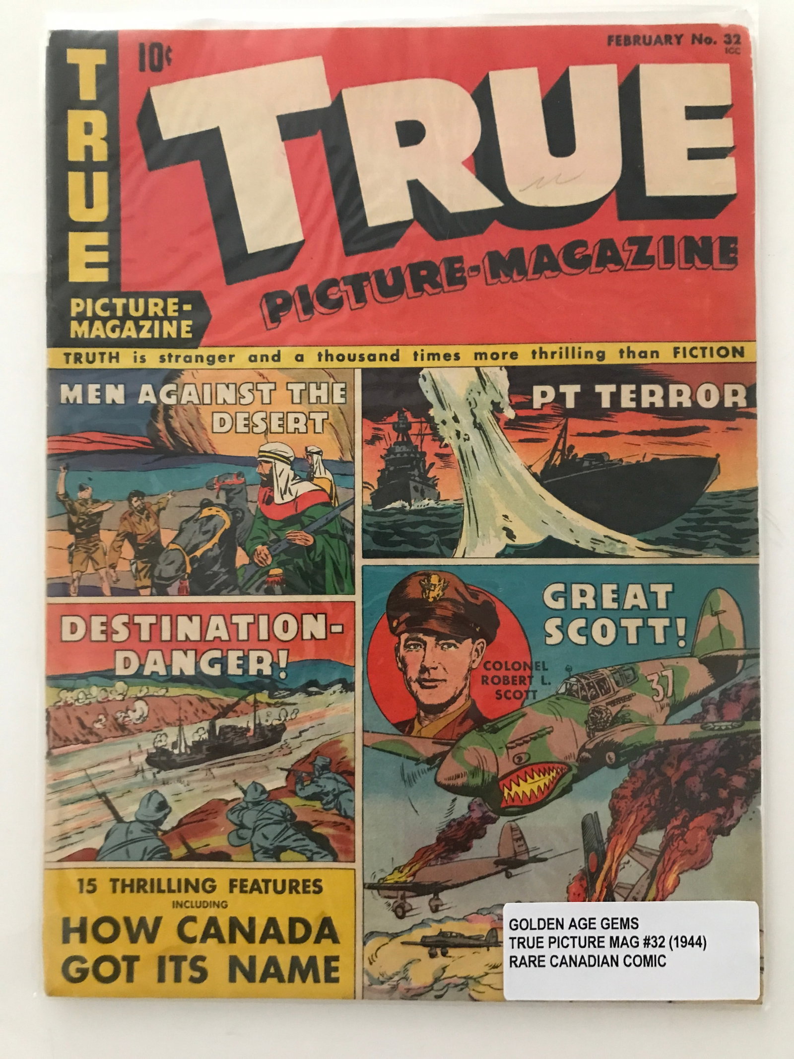 TRUE PICTURE MAGAZINE #32 (1944): Prices are in Canadian dollars