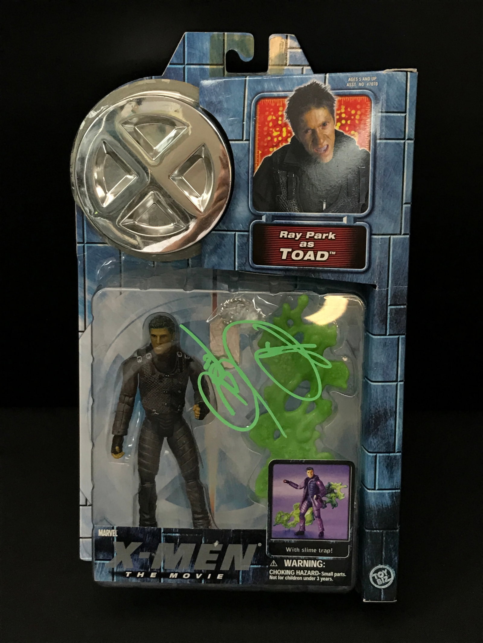 RAY PARK SIGNED TOAD X-MEN ACTION FIGURE - BECKETT COA: Prices are in Canadian dollars