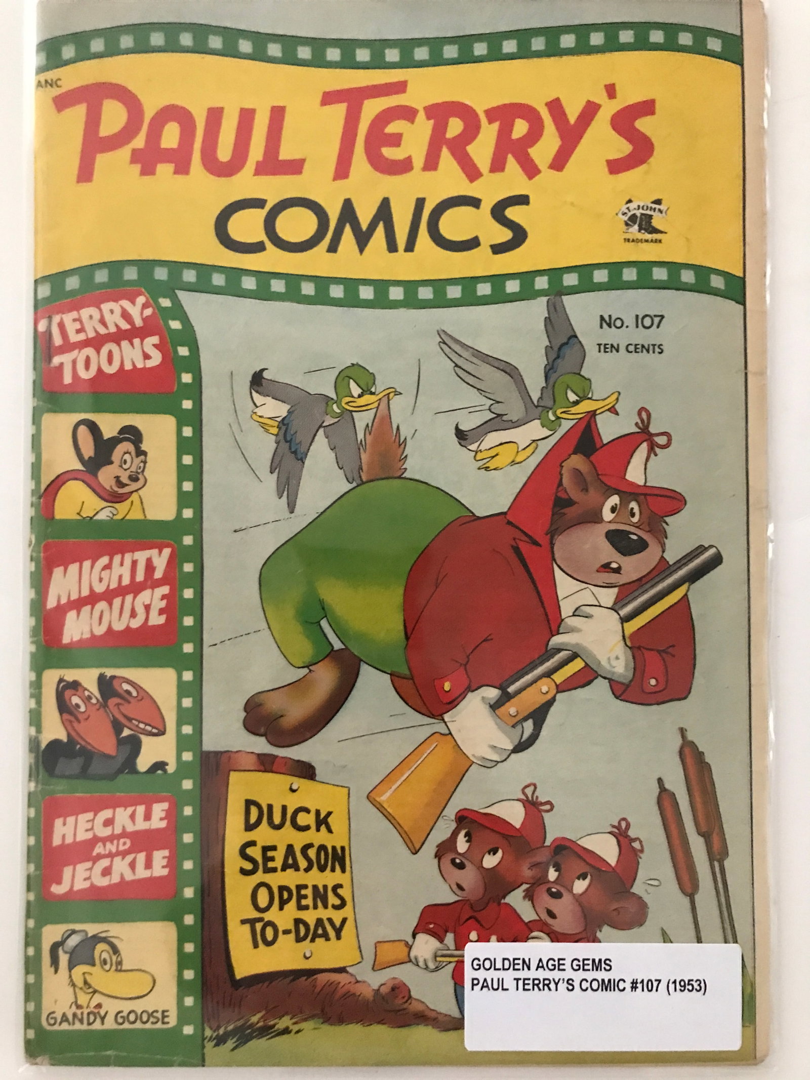 PAUL TERRY'S COMIC #107 (1953) - ST JOHN: Prices are in Canadian dollars
