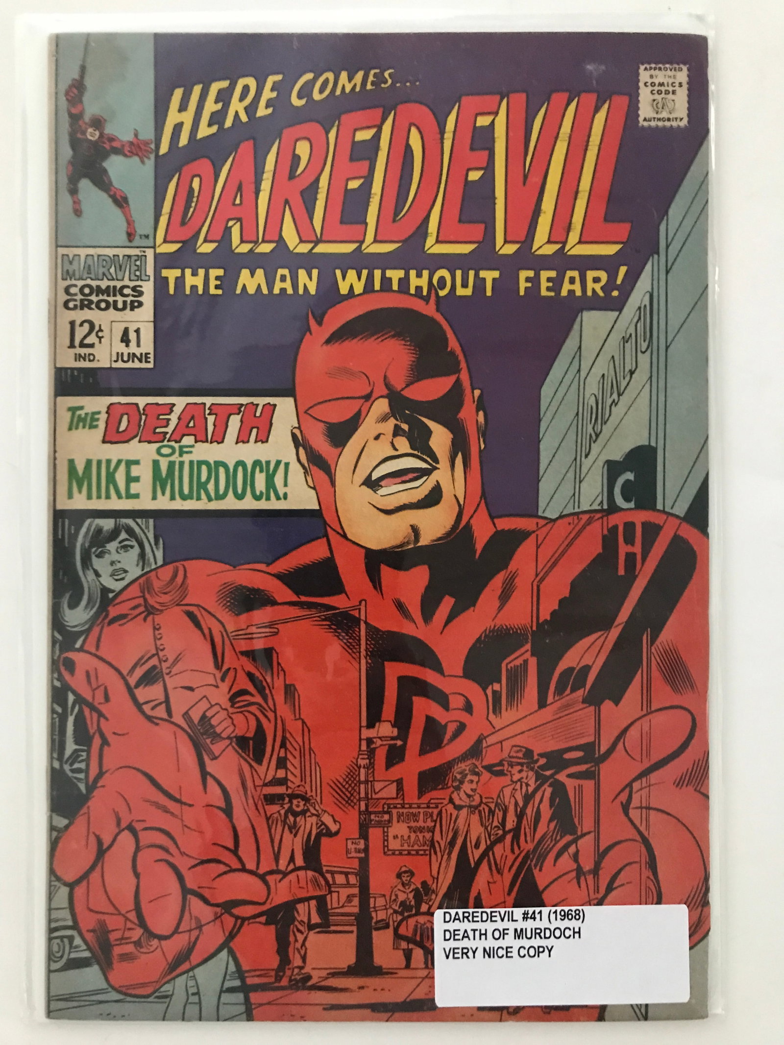 DAREDEVIL #41 (1968) DEATH OF MURDOCH - MARVEL COMICS: Prices are in Canadian dollars