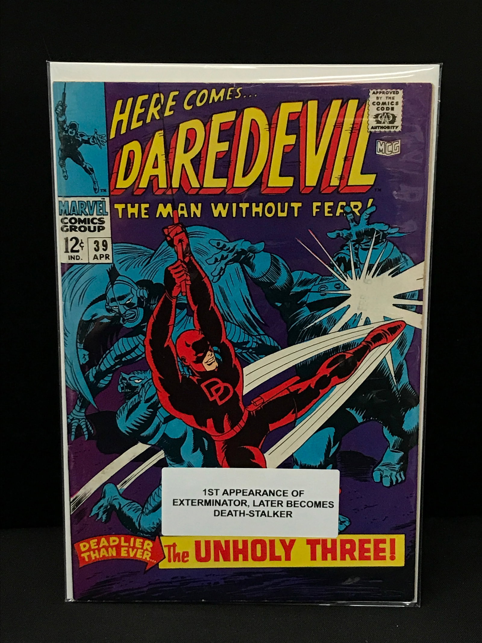 DAREDEVIL #39 1ST APP OF EXTERMINATOR - MARVEL COMICS: Prices are in Canadian dollars