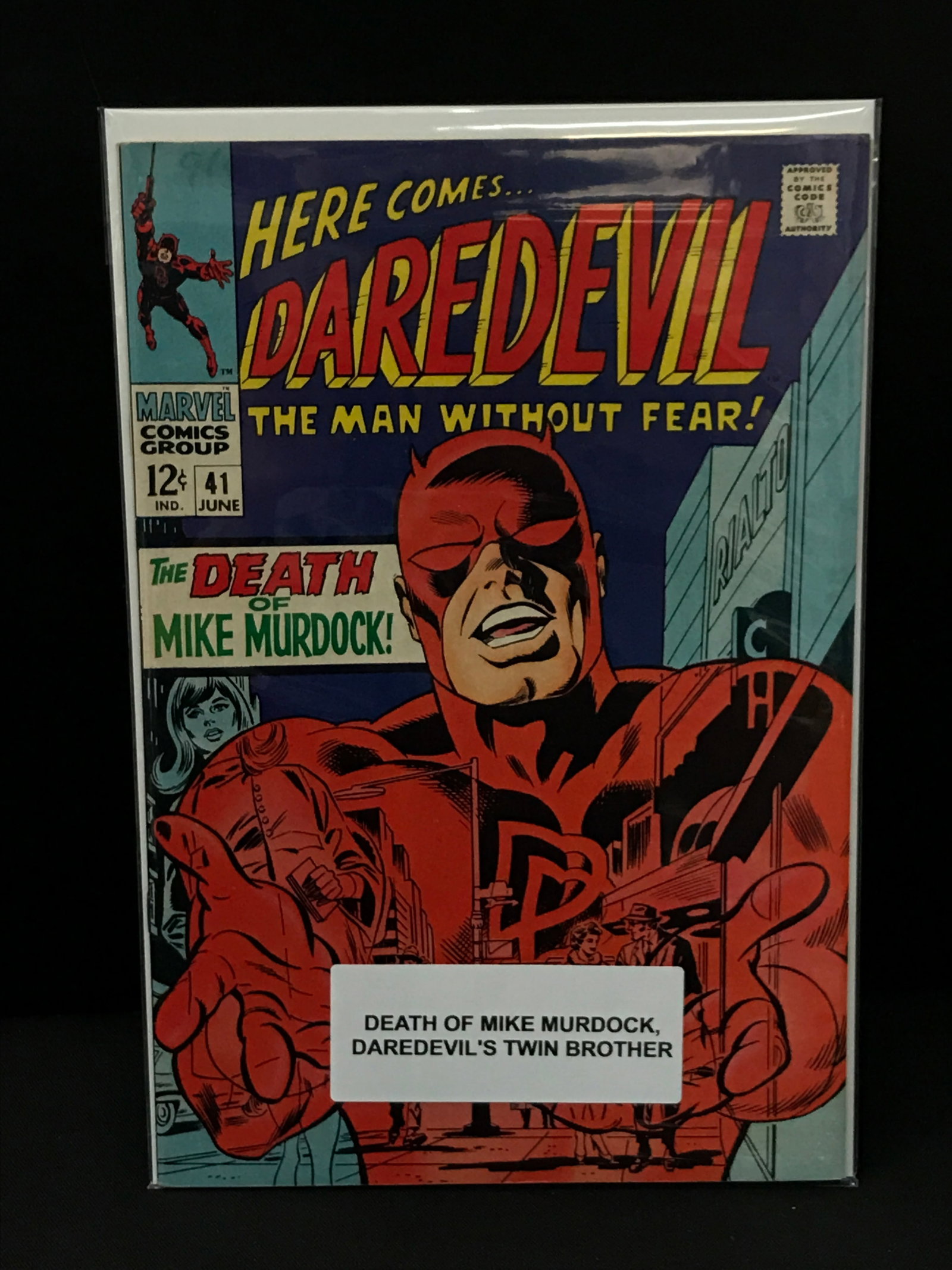 DAREDEVIL #41 DEATH OF MIKE MURDOCH - MARVEL COMICS: Prices are in Canadian dollars