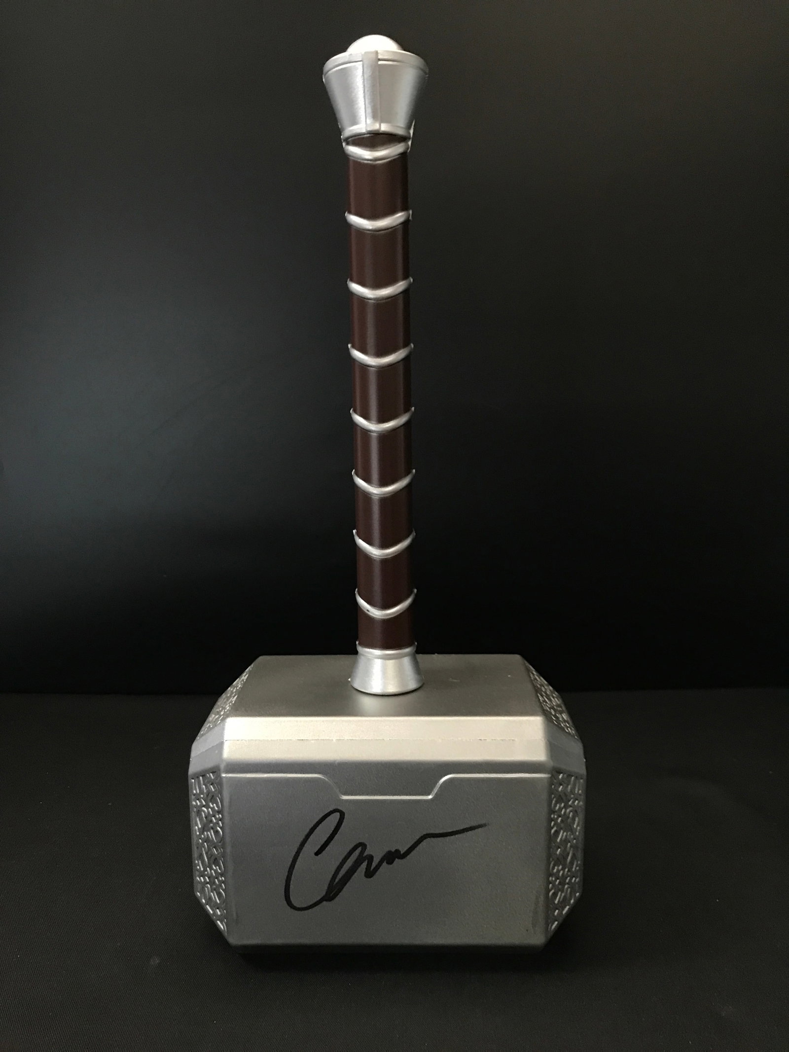 CHRIS EVANS SIGNED THOR HAMMER - WWOC COA: Prices are in Canadian dollars