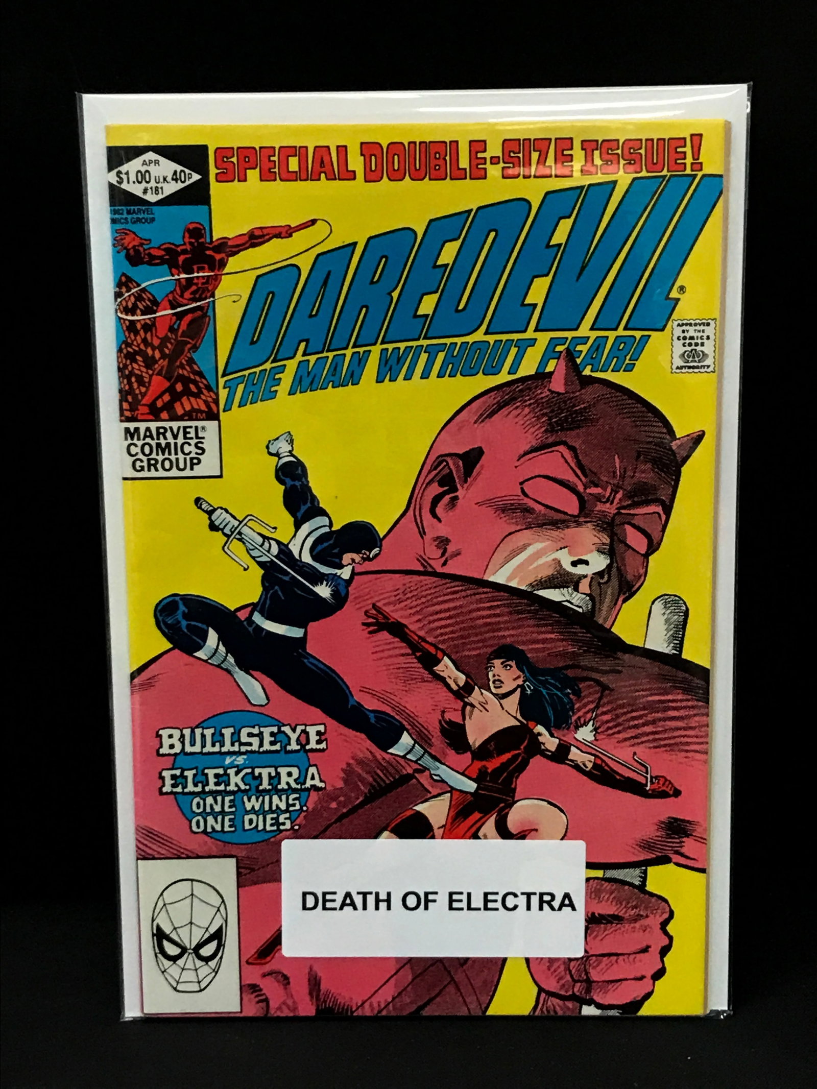 DAREDEVIL #181 DEATH OF ELEKTRA - MARVEL COMICS: Prices are in Canadian dollars