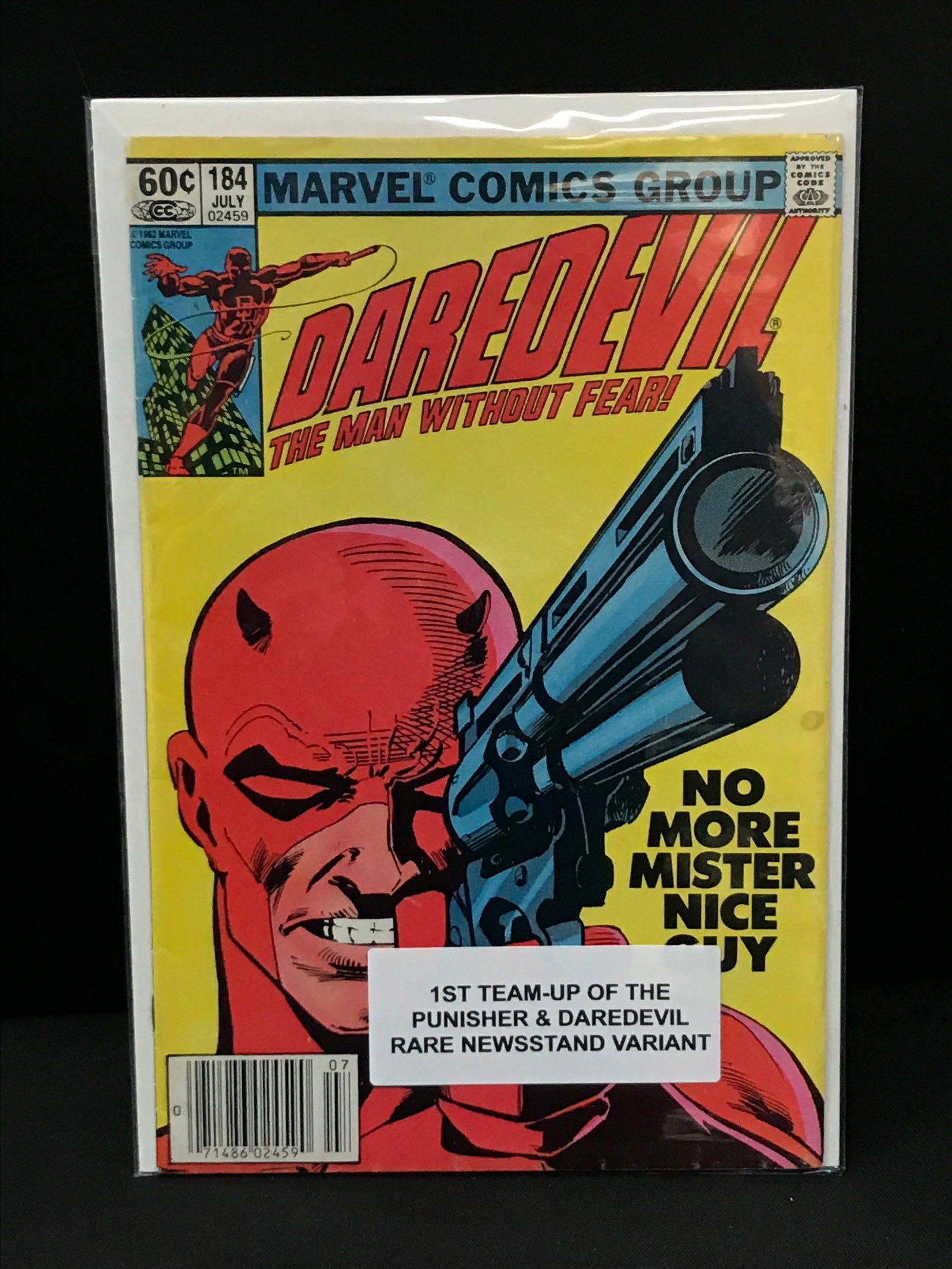 DAREDEVIL #184 1ST DAREDEVIL & PUNISHER TEAM UP NEWSSTAND EDITION - MARVEL COMICS: Prices are in Canadian dollars