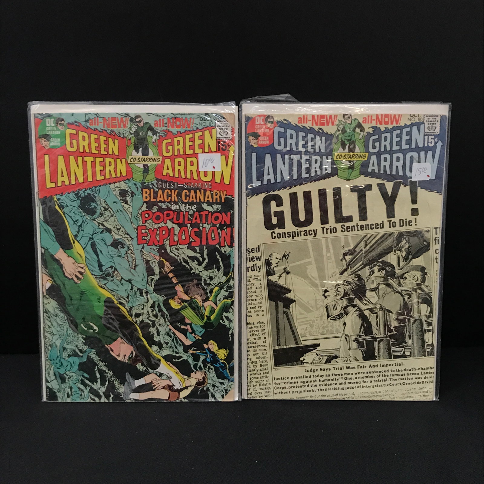 LOT OF 2 GREEN LANTERN CO STARRING GREEN ARROW #80 - #81 - DC COMICS: Prices are in Canadian dollars