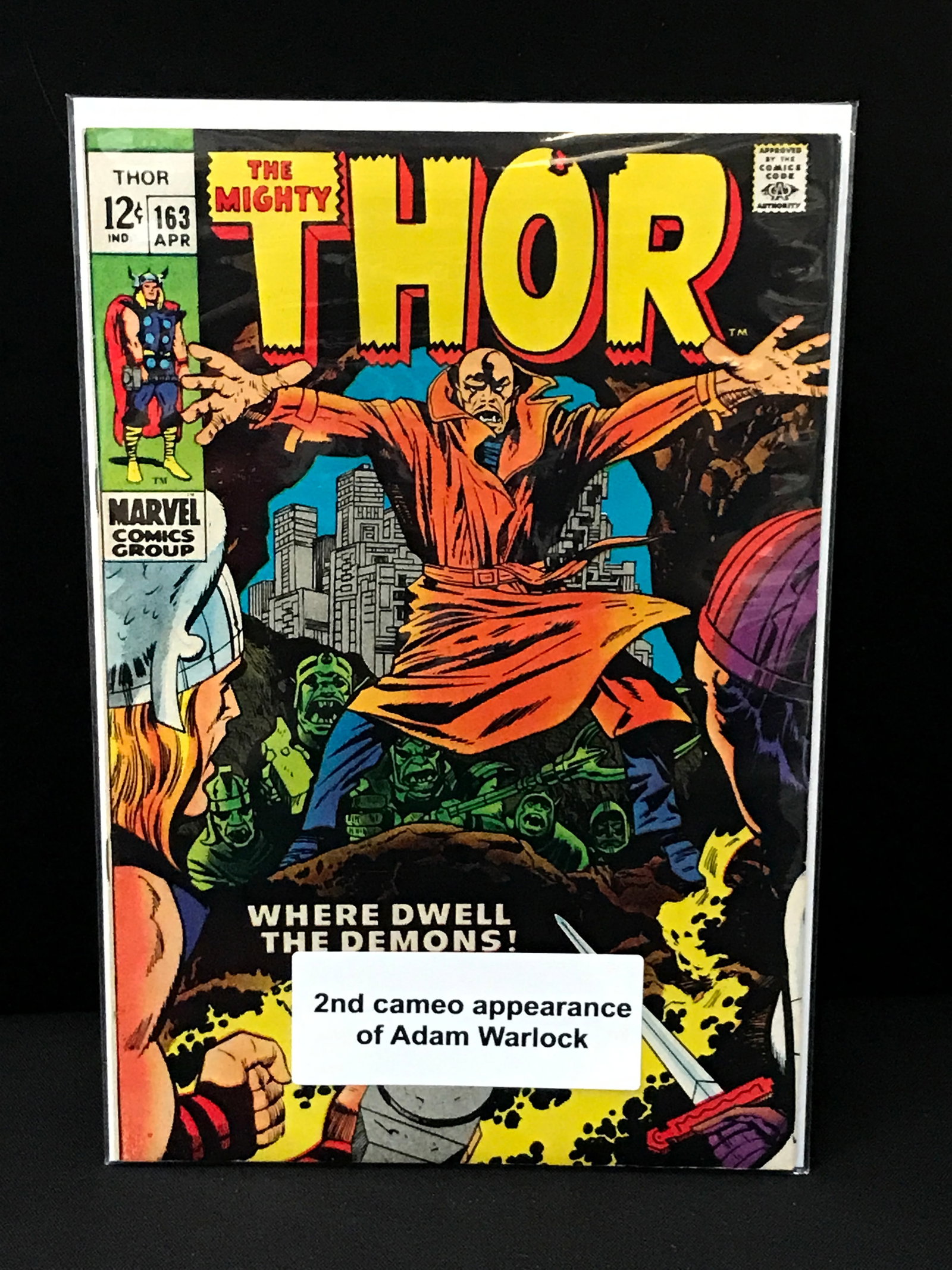 THE MIGHTY THOR #163 2ND CAMEO OF ADAM WARLOCK - MARVEL COMICS: Prices are in Canadian dollars