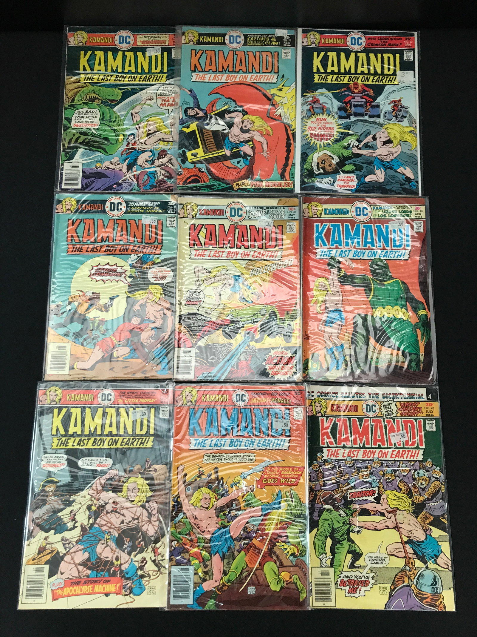 LOT OF 9 KAMANDI THE LAST BOY ON EARTH COMICS - DC COMICS: Prices are in Canadian dollars