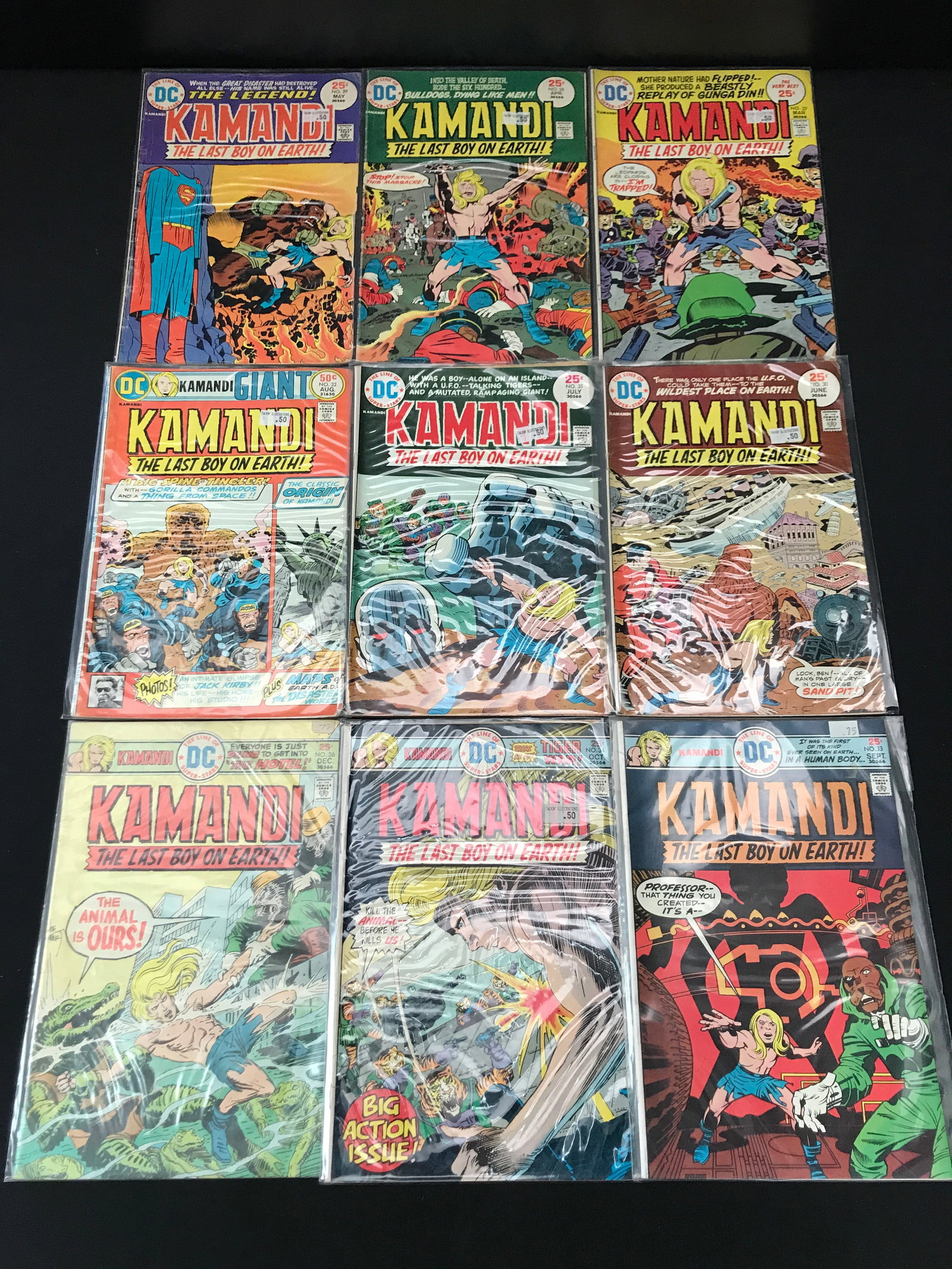 LOT OF 9 KAMANDI THE LAST BOY ON EARTH COMICS - DC COMICS: Prices are in Canadian dollars
