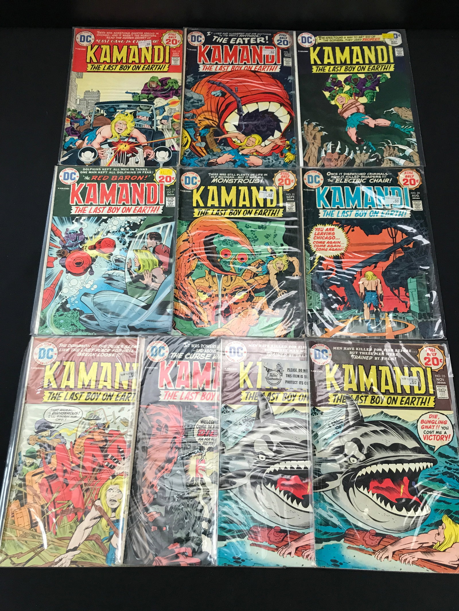 LOT OF 9 KAMANDI THE LAST BOY ON EARTH COMICS - DC COMICS: Prices are in Canadian dollars