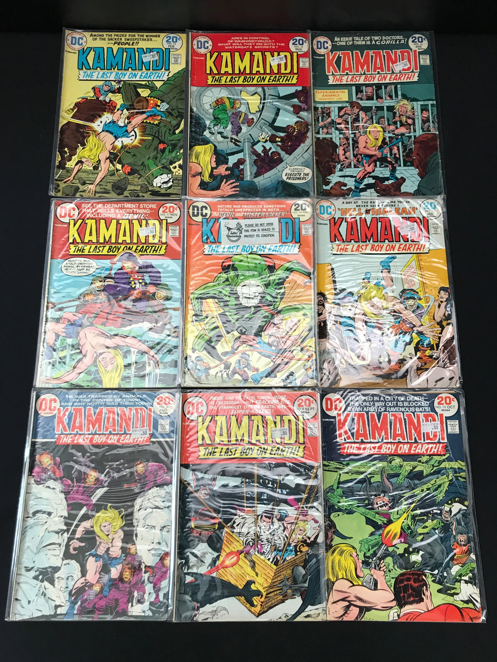 LOT OF 9 KAMANDI THE LAST BOY ON EARTH COMICS - DC COMICS: Prices are in Canadian dollars