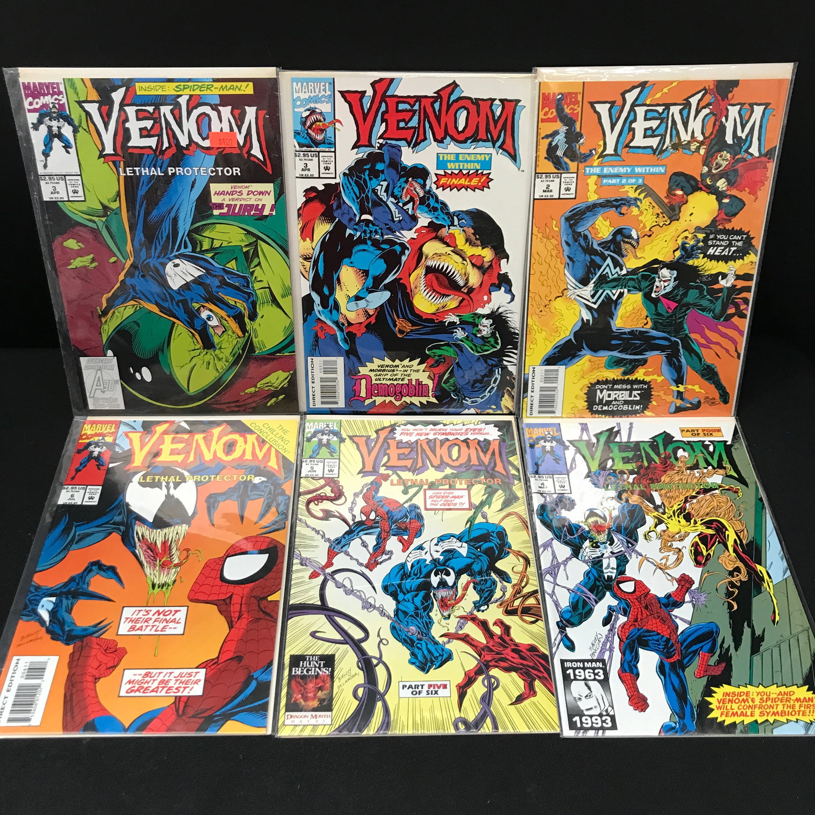 LOT OF 6 VENOM THE PROTECTOR COMICS INCLUDING #2 - #6 - MARVEL COMICS (1 of 1)
