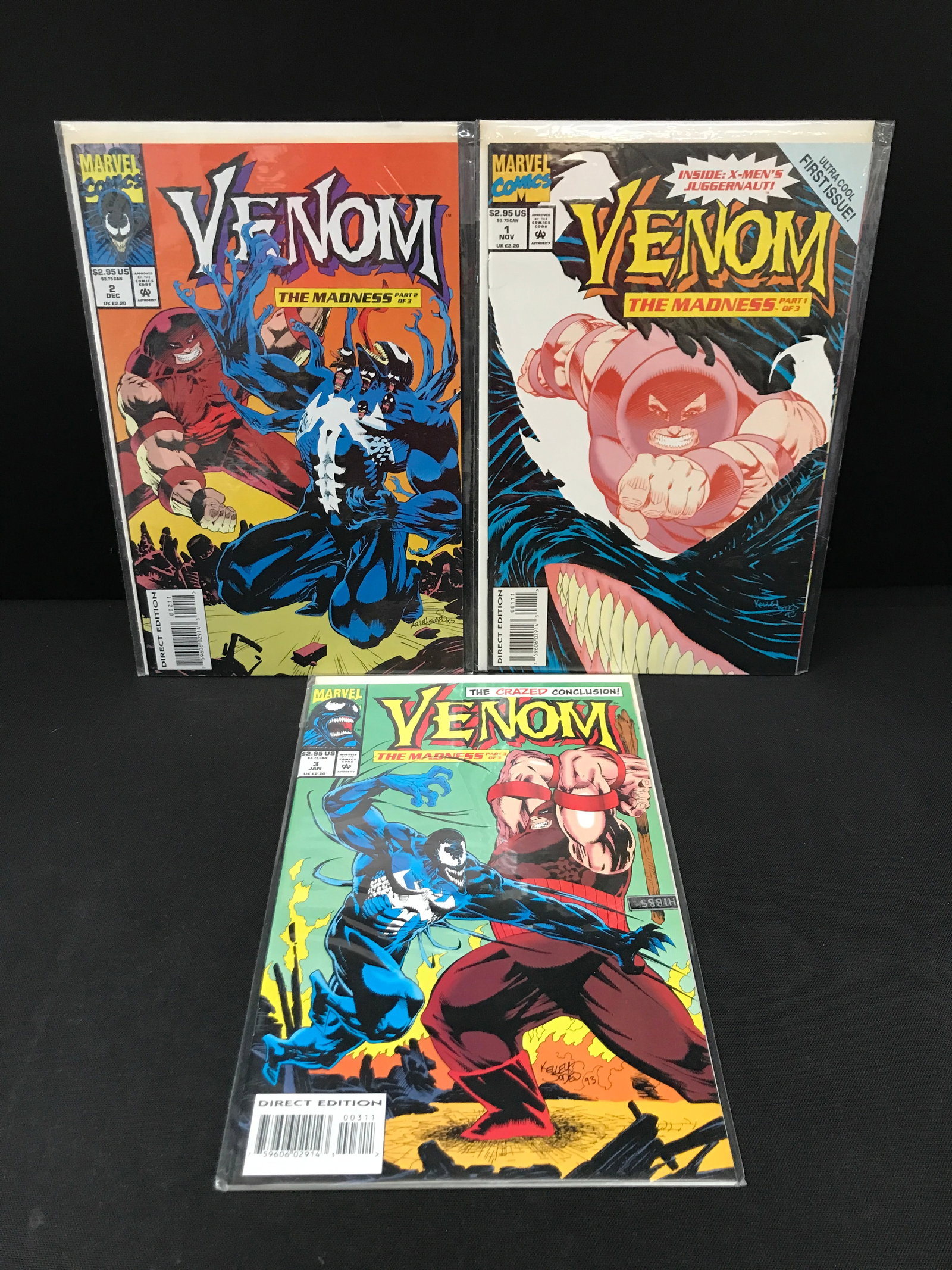LOT O3 VENOM THE MADNESS COMICS #1 - #3 OF A 3 PART SERIES (1 of 1)
