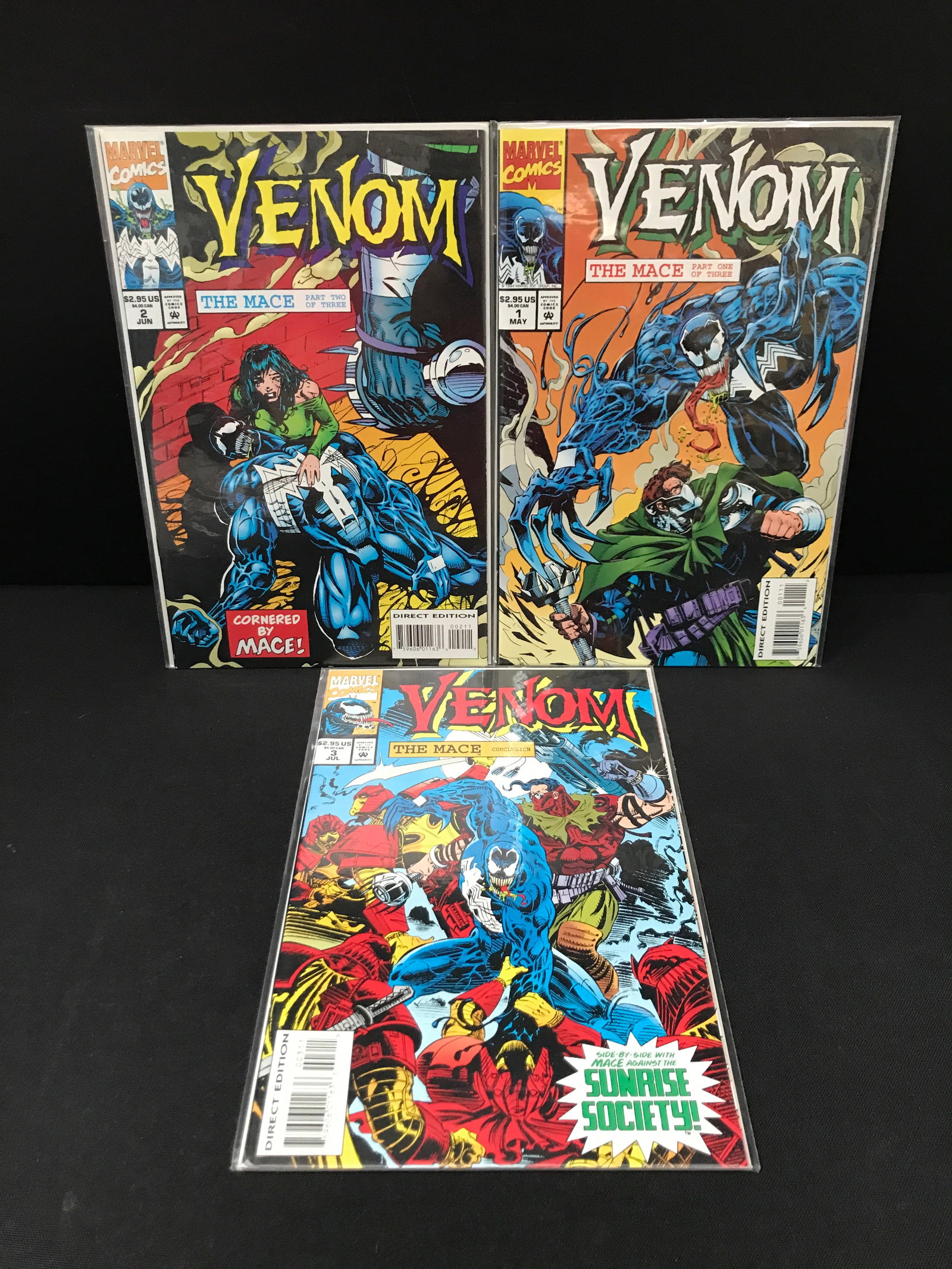 LOT OF 3 VENOM THE MACE COMICS #1 - #3 OF A 3 PART SERIES - MARVEL COMICS (1 of 1)