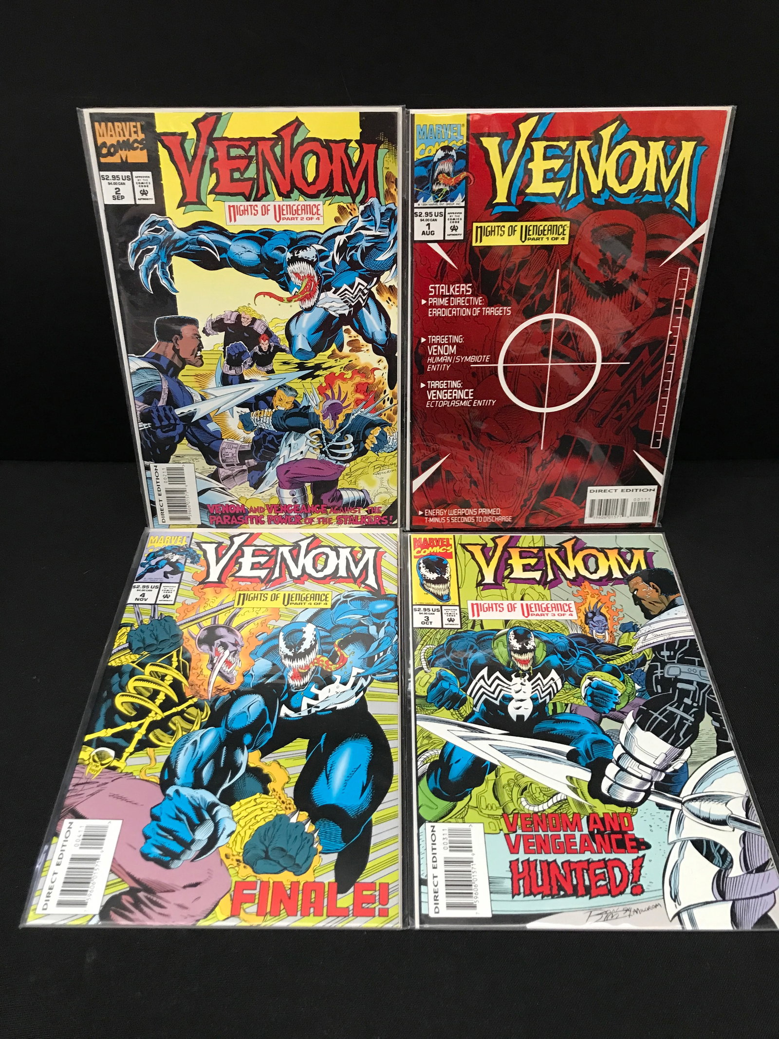 LOT OF 4 VENOM NIGHTS OF VENGEANCE COMICS #1 - #4 OF A 4 PART SERIES - MARVEL COMICS (1 of 1)