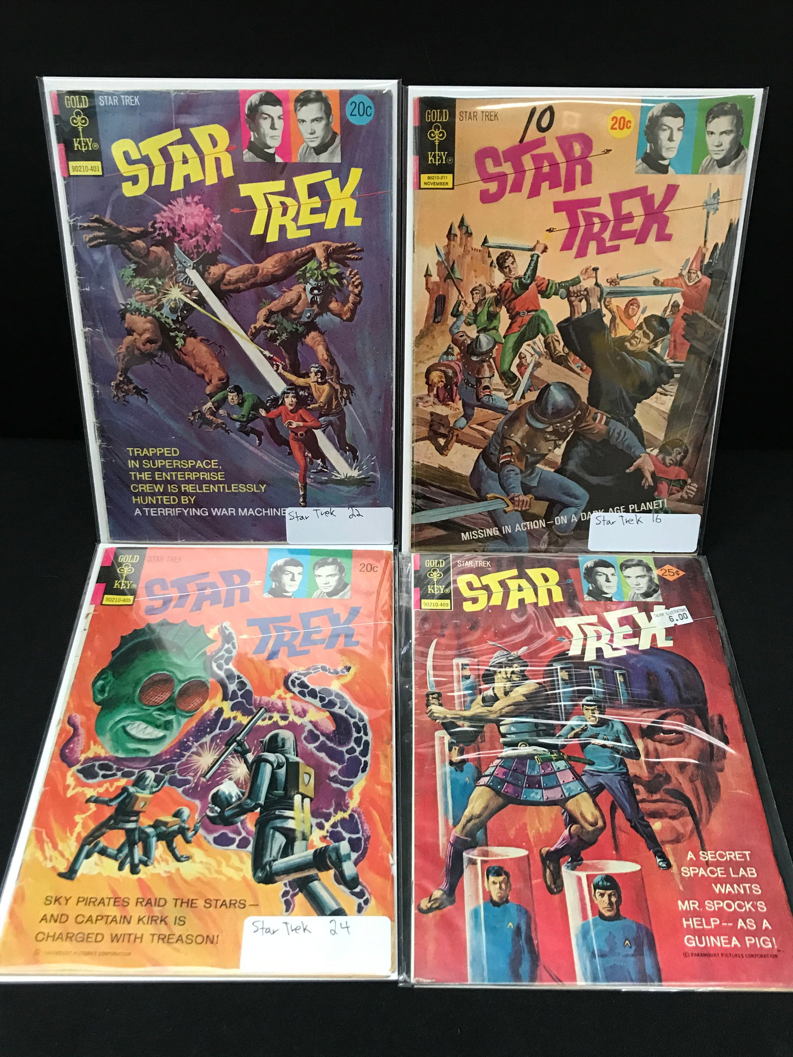 LOT OF 4 STAR TREK COMICS - GOLD KEY COMICS (1 of 1)