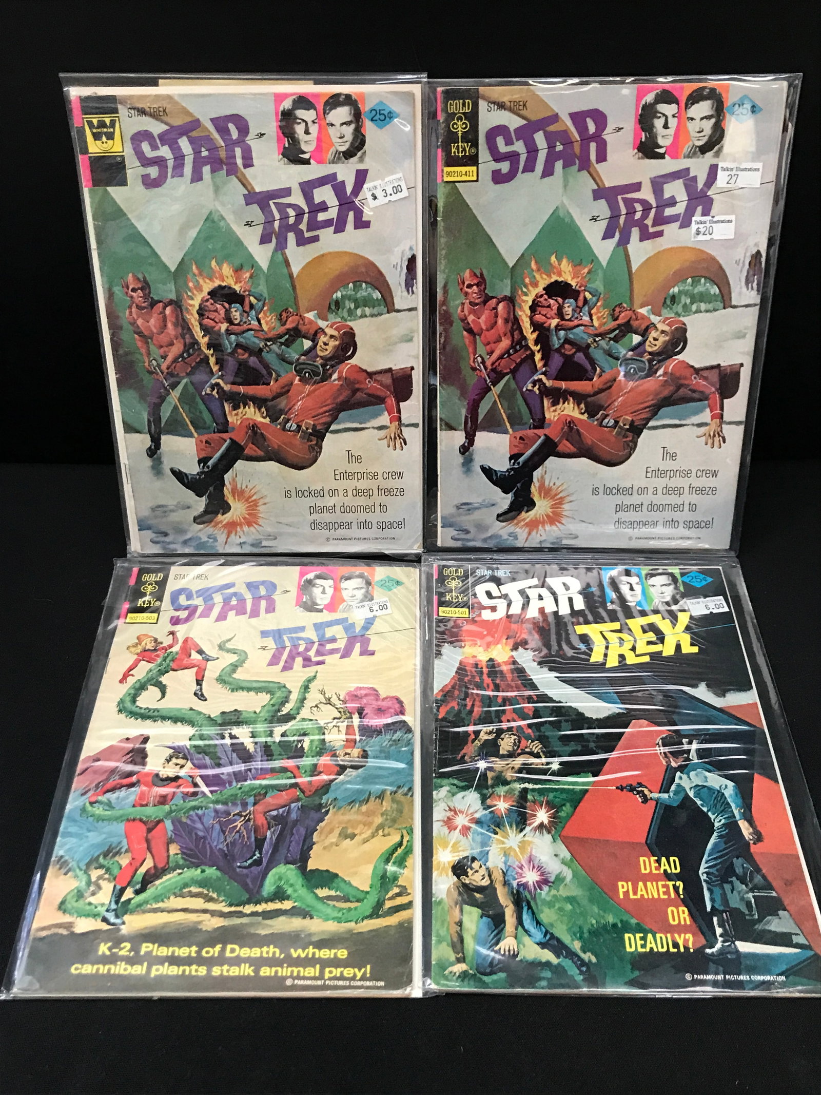 LOT OF 4 STAR TREK COMICS - GOLD KEY COMICS: Prices are in Canadian dollars