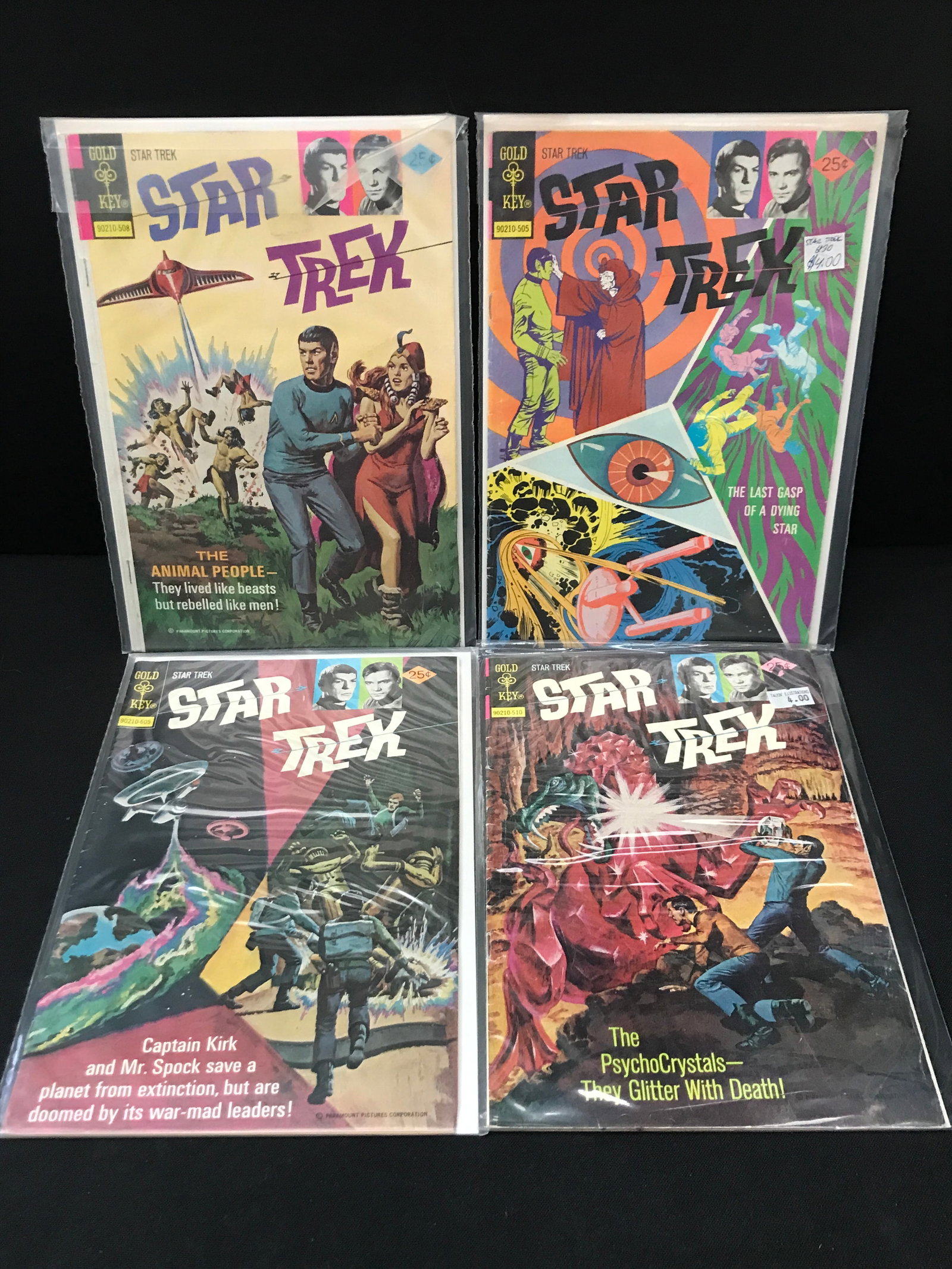 LOT OF 4 STAR TREK COMICS - GOLD KEY COMICS (1 of 1)