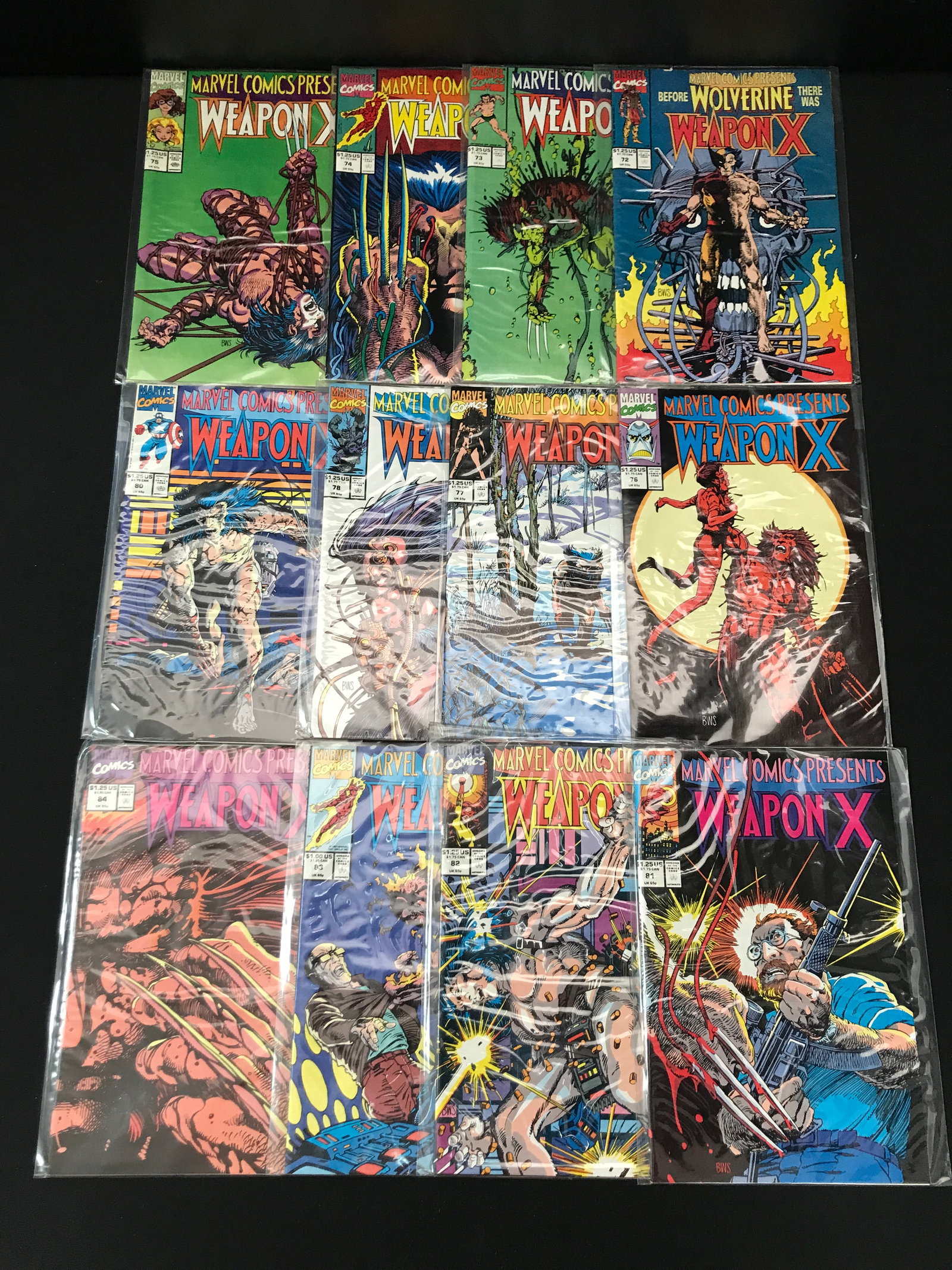 LOT OF 12 MARVEL COMICS PRESENTS WEAPON X COMICS - MARVEL COMICS (1 of 1)