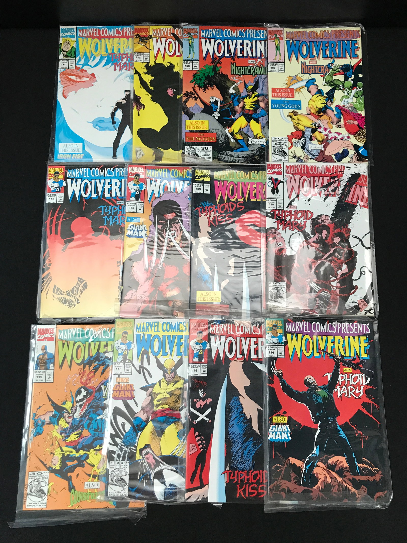 LOT OF 12 MARVEL COMICS PRESENTS WOLVERINE COMICS - MARVEL COMICS: Prices are in Canadian dollars