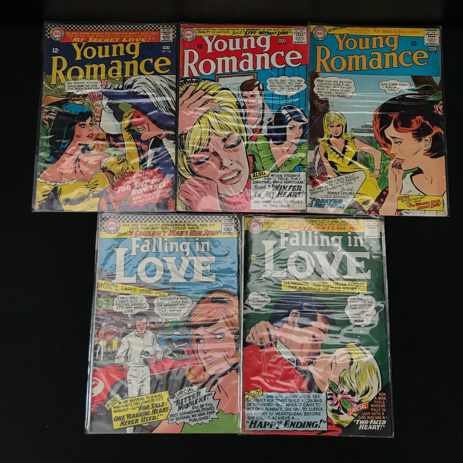LOT OF 5 ROMANCE / LOVE COMICS - DC COMICS: Prices are in Canadian dollars