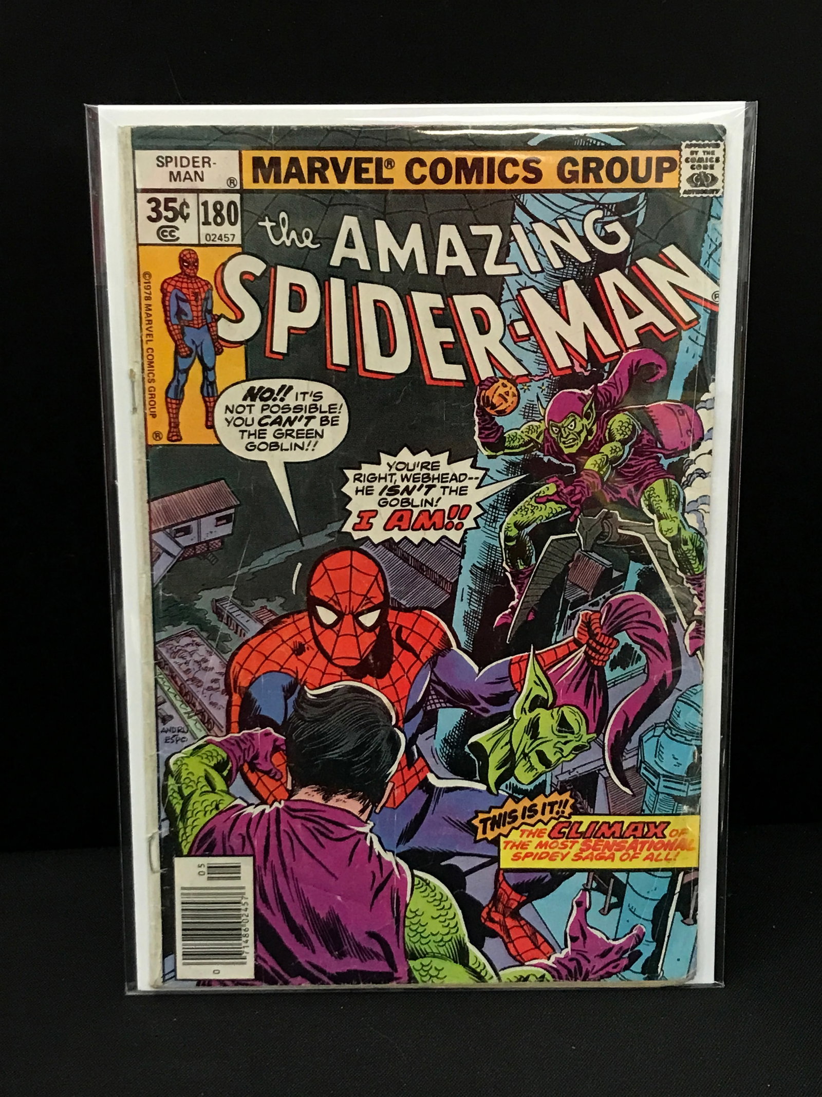 THE AMAZING SPIDERMAN #180 - MARVEL COMICS (1 of 1)