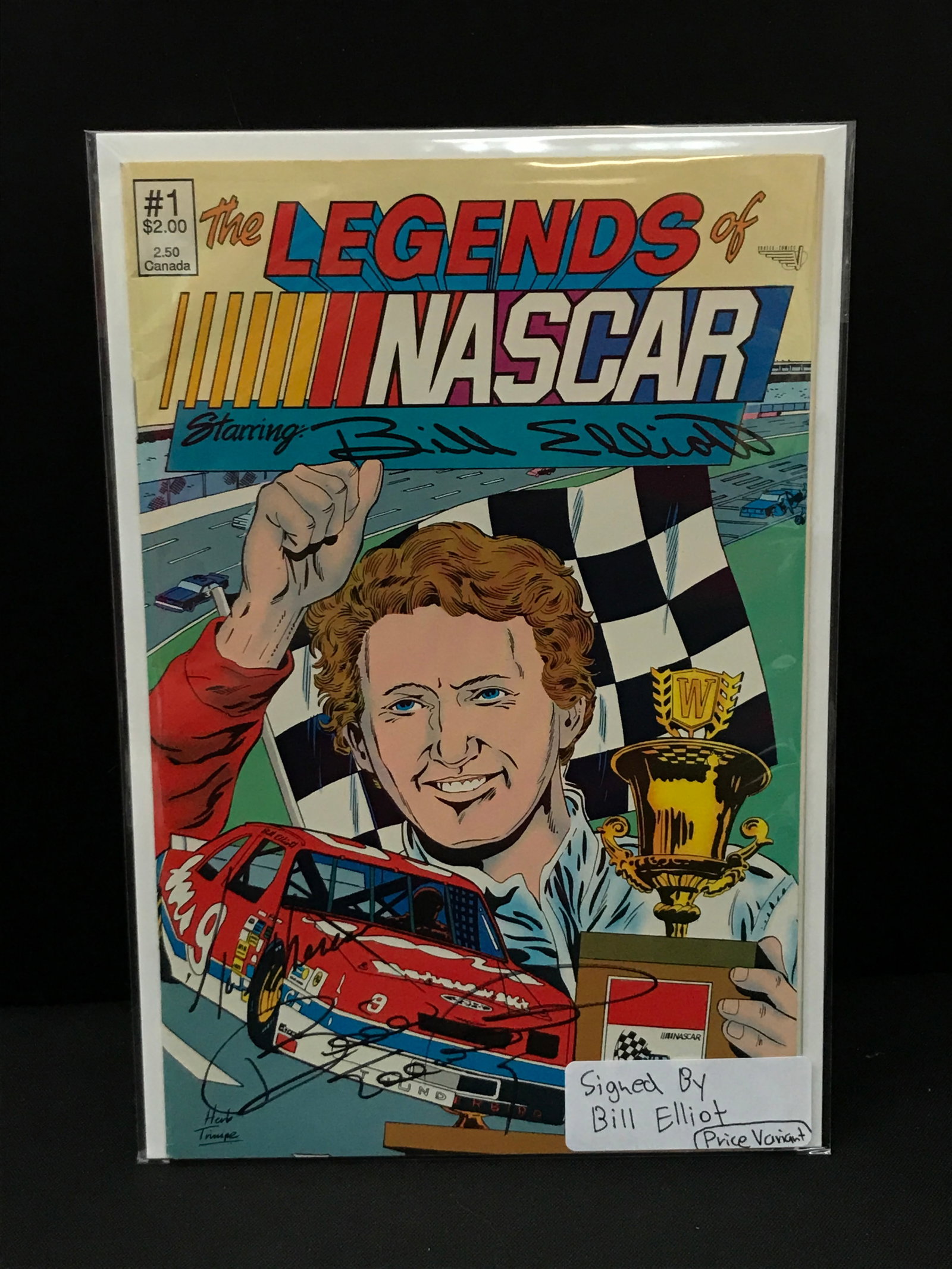 THE LEGENDS OF NASCAR #1 SIGNED BY BILL ELLIOT: Prices are in Canadian Dollars