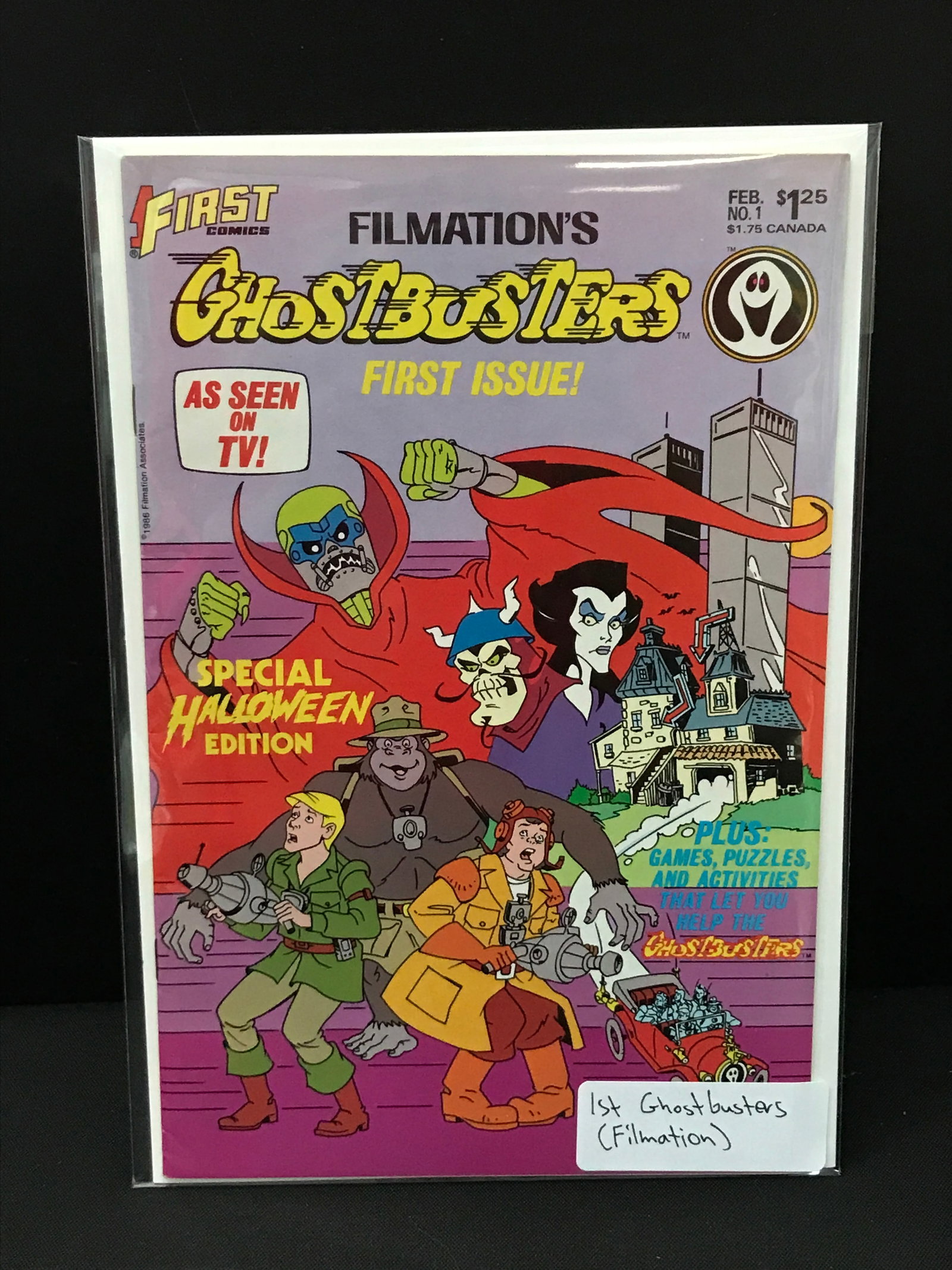 GHOSTBUSTERS #1 1ST GHOSTBUSTERS (FILMATION) - FIRST COMICS: Prices are in Canadian Dollars