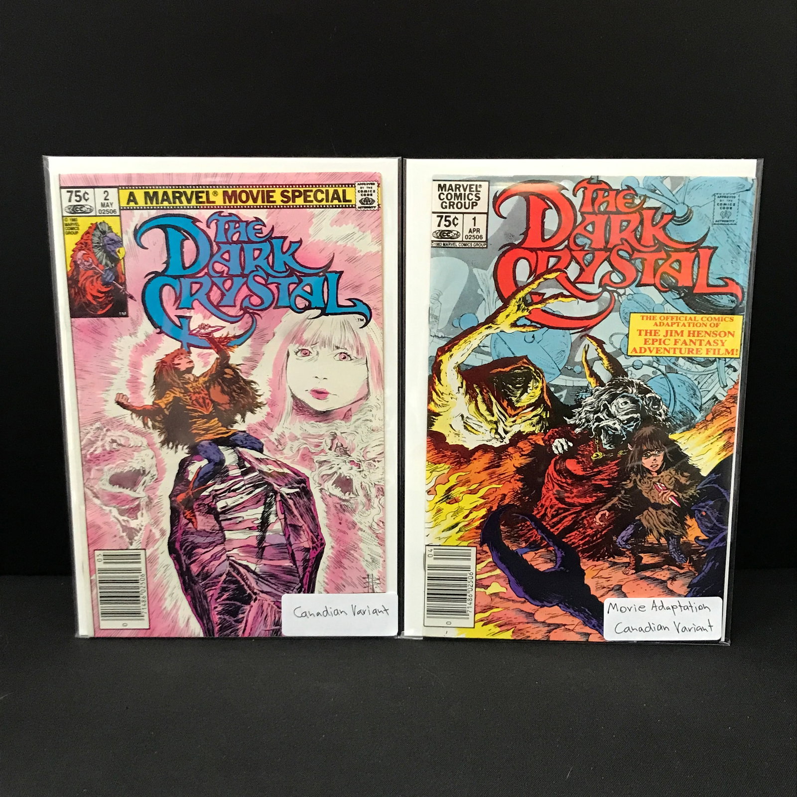 LOT OF 2 THE DARK CRYSTAL COMICS #1 - #2 CPV - MARVEL COMICS: Prices are in Canadian Dollars