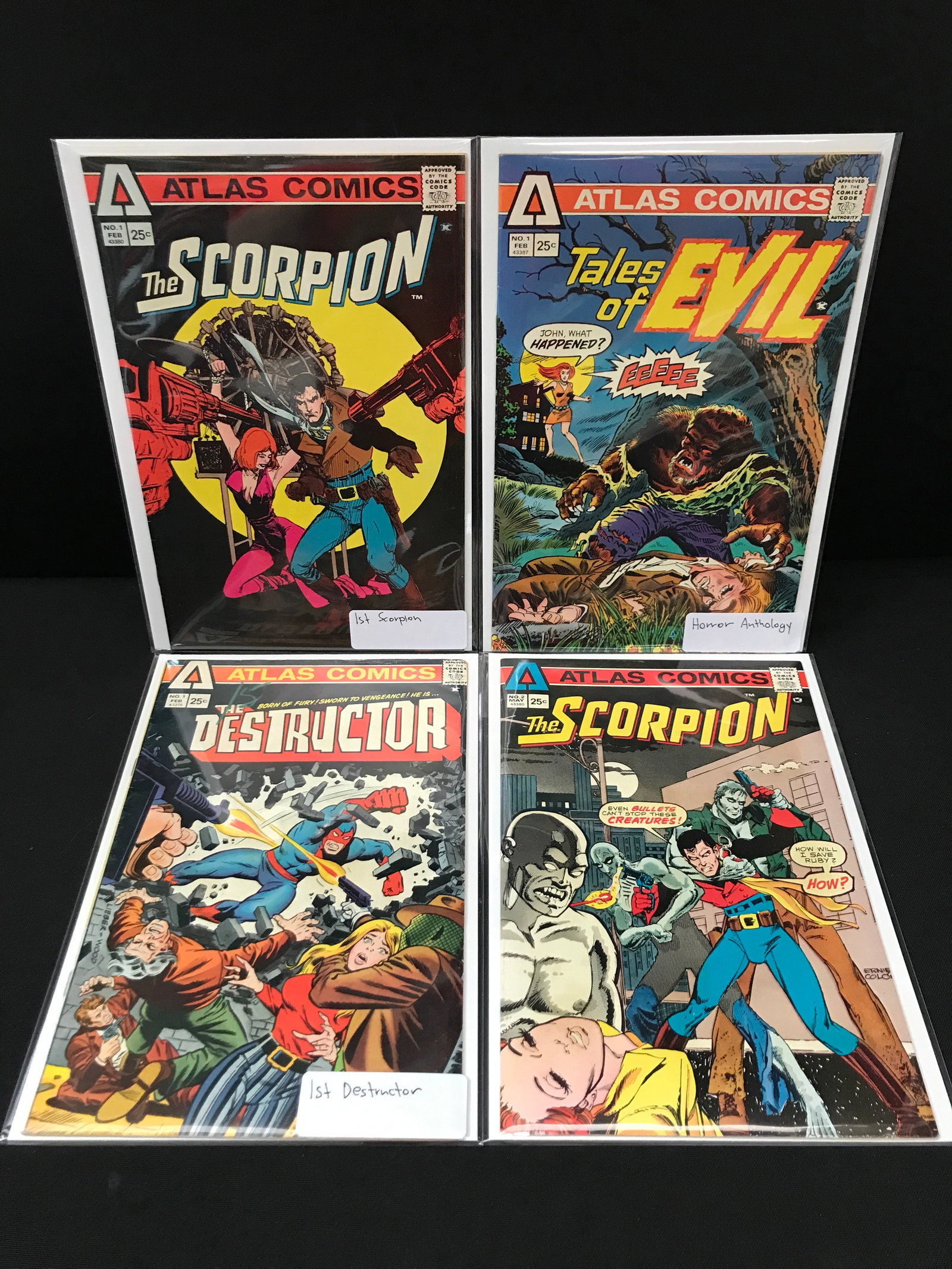 LOT OF 4 MIXED TITLE ATLAS COMICS - INCLUDING 3 DIFFERENT #1'S: Prices are in Canadian Dollars