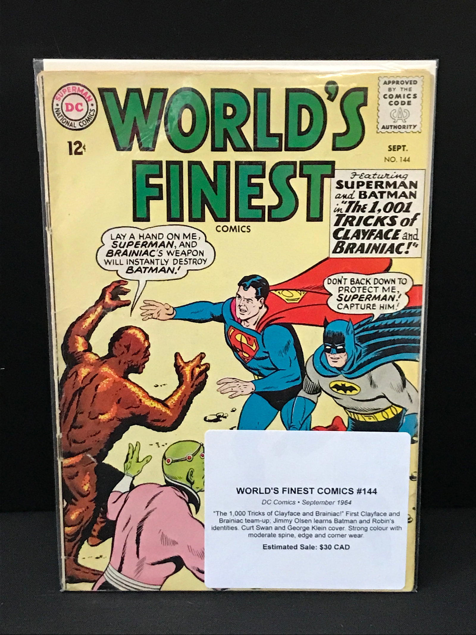 WORLD'S FINEST COMICS #144 (1964) - DC COMICS: Prices are in Canadian Dollars