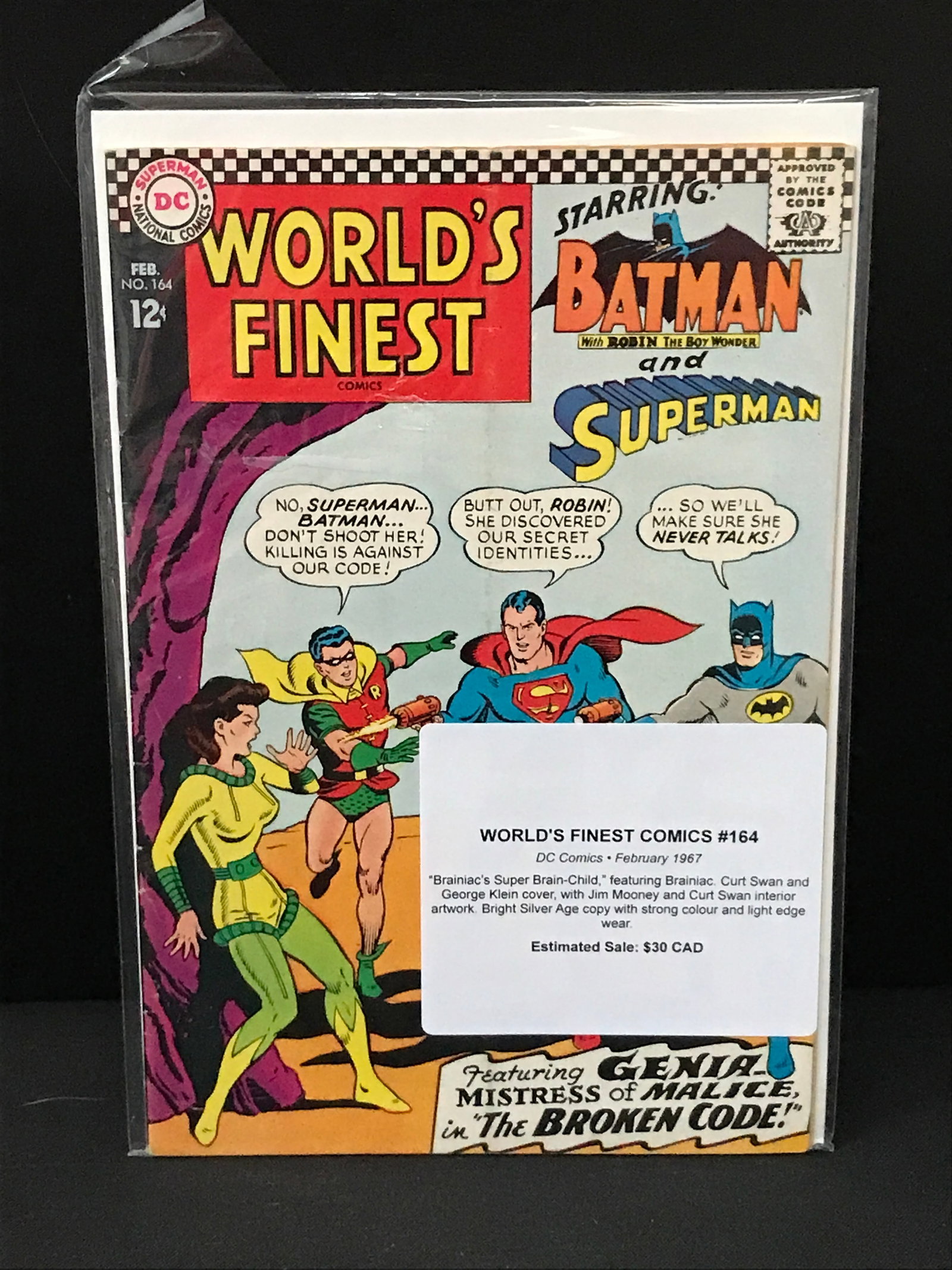 WORLD'S FINEST COMICS #164 (1967) - DC COMICS: Prices are in Canadian Dollars