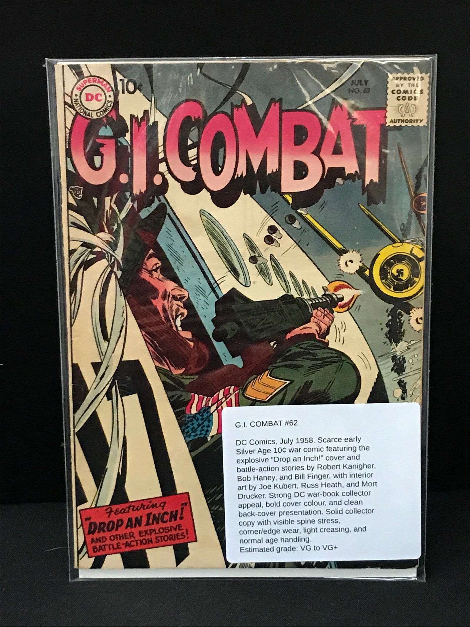 G.I. COMBAT #62 (1958) - DC COMICS: Prices are in Canadian Dollars
