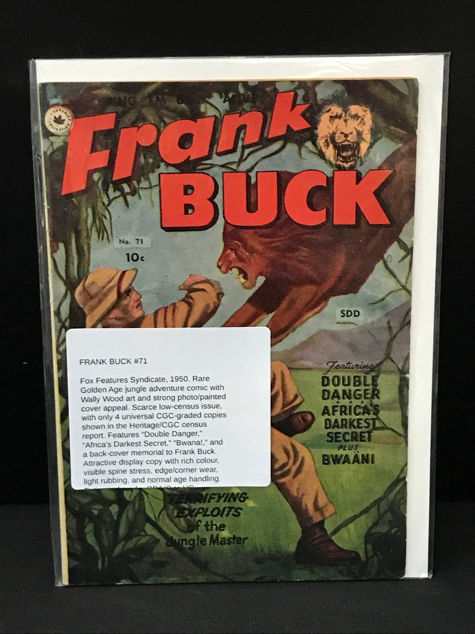 FRANK BUCK #71 (1950) - FOX FEATURES SYNDICATE: Prices are in Canadian Dollars