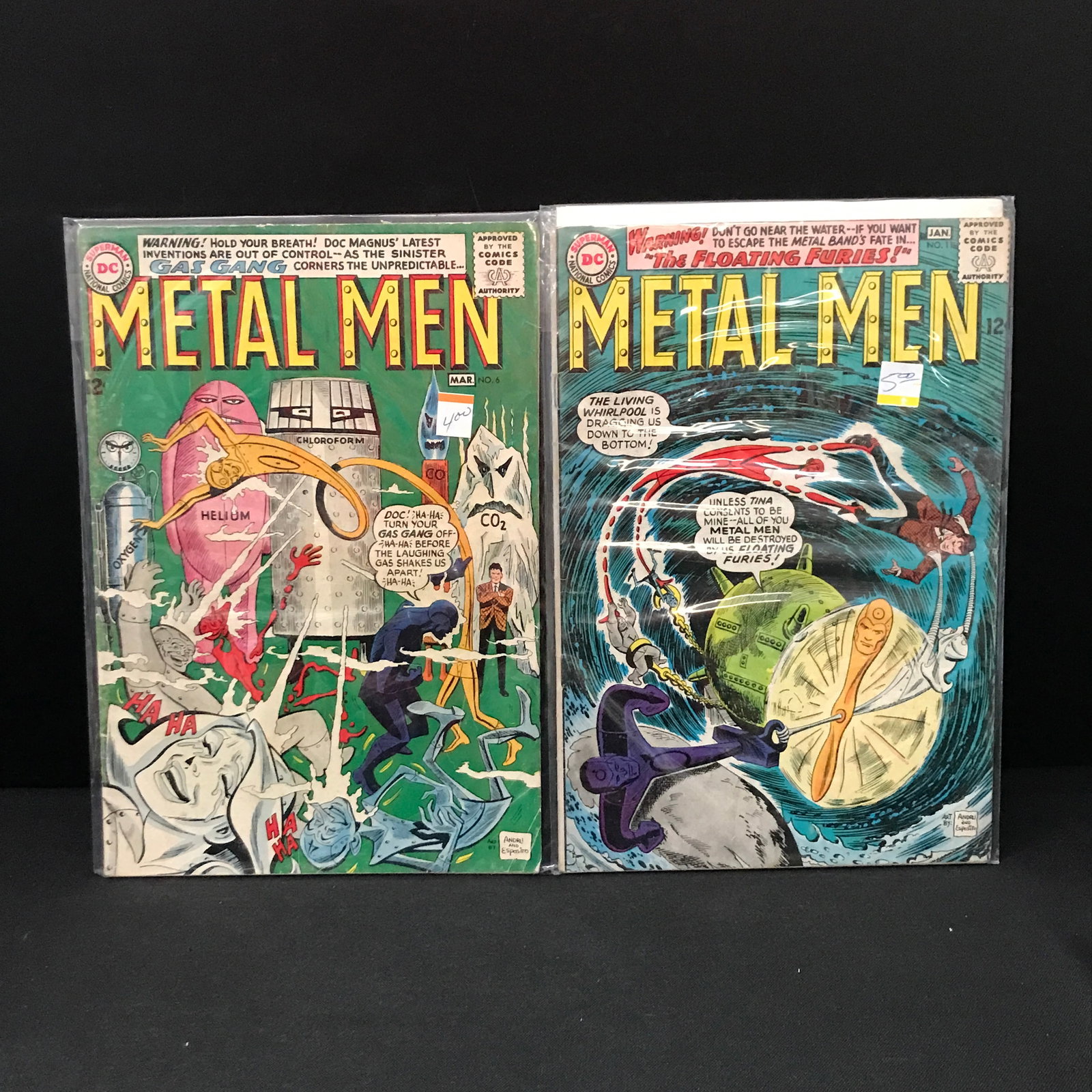 LOT OF 2 METAL MEN COMICS - DC COMICS: Prices are in Canadian Dollars
