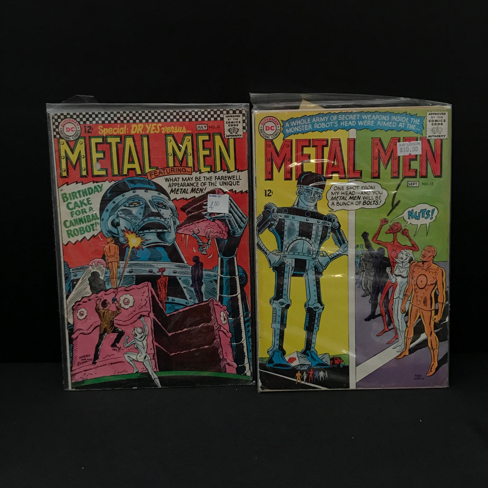 LOT OF 2 METAL MEN COMICS - DC COMICS: Prices are in Canadian Dollars
