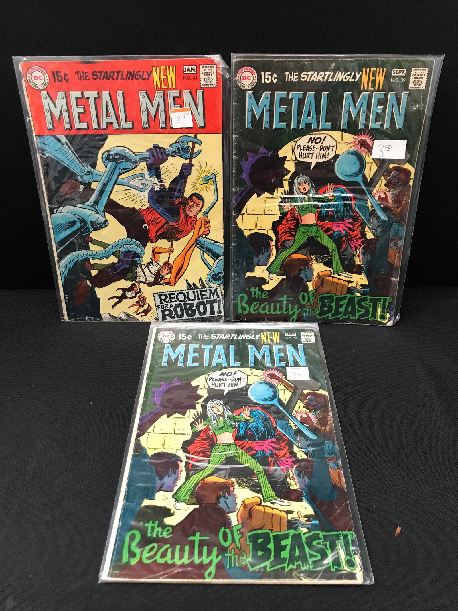 LOT OF 3 METAL MEN COMICS - DC COMICS: Prices are in Canadian Dollars