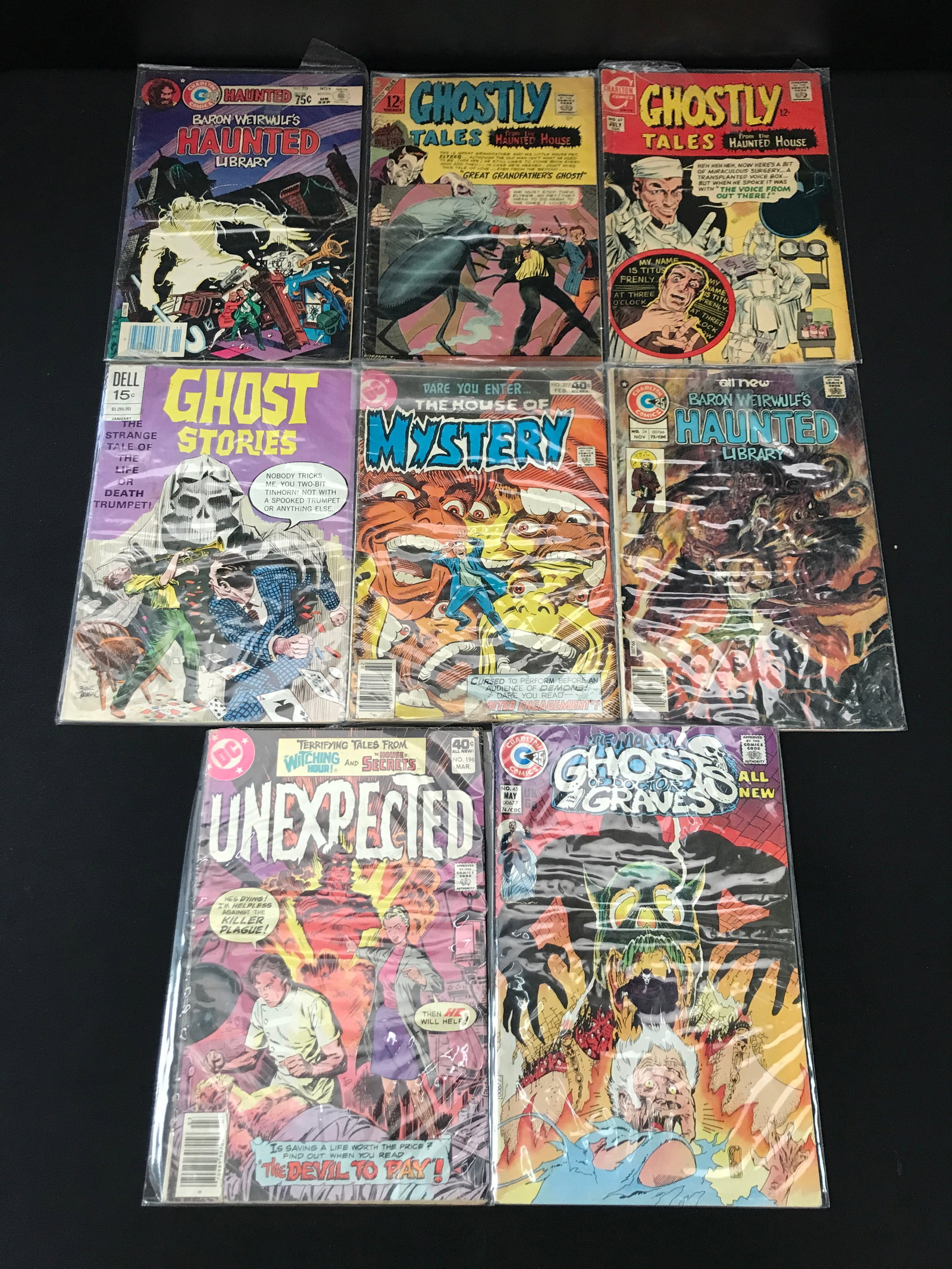 LOT OF 8 MIXED TITLE GHOST / SCARY COMICS - VARIOUS PUBLISHERS: Prices are in Canadian Dollars