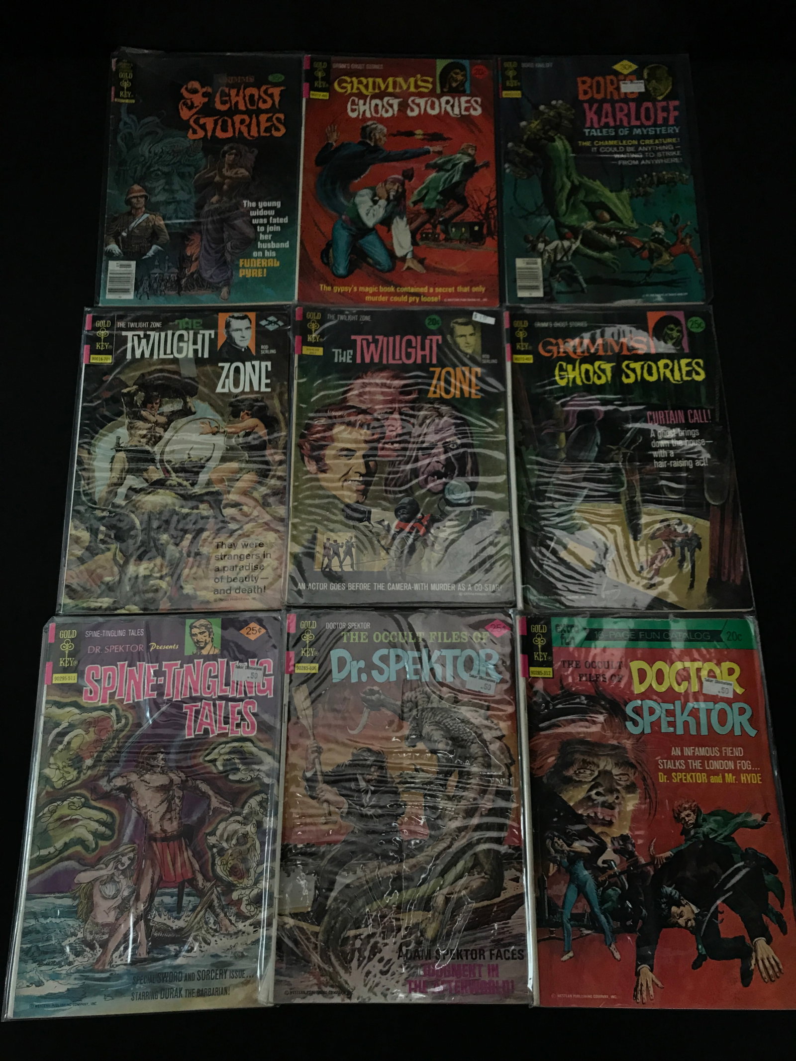 LOT OF 9 MIXED TITLE COMICS - GOLD KEY COMICS: Prices are in Canadian Dollars