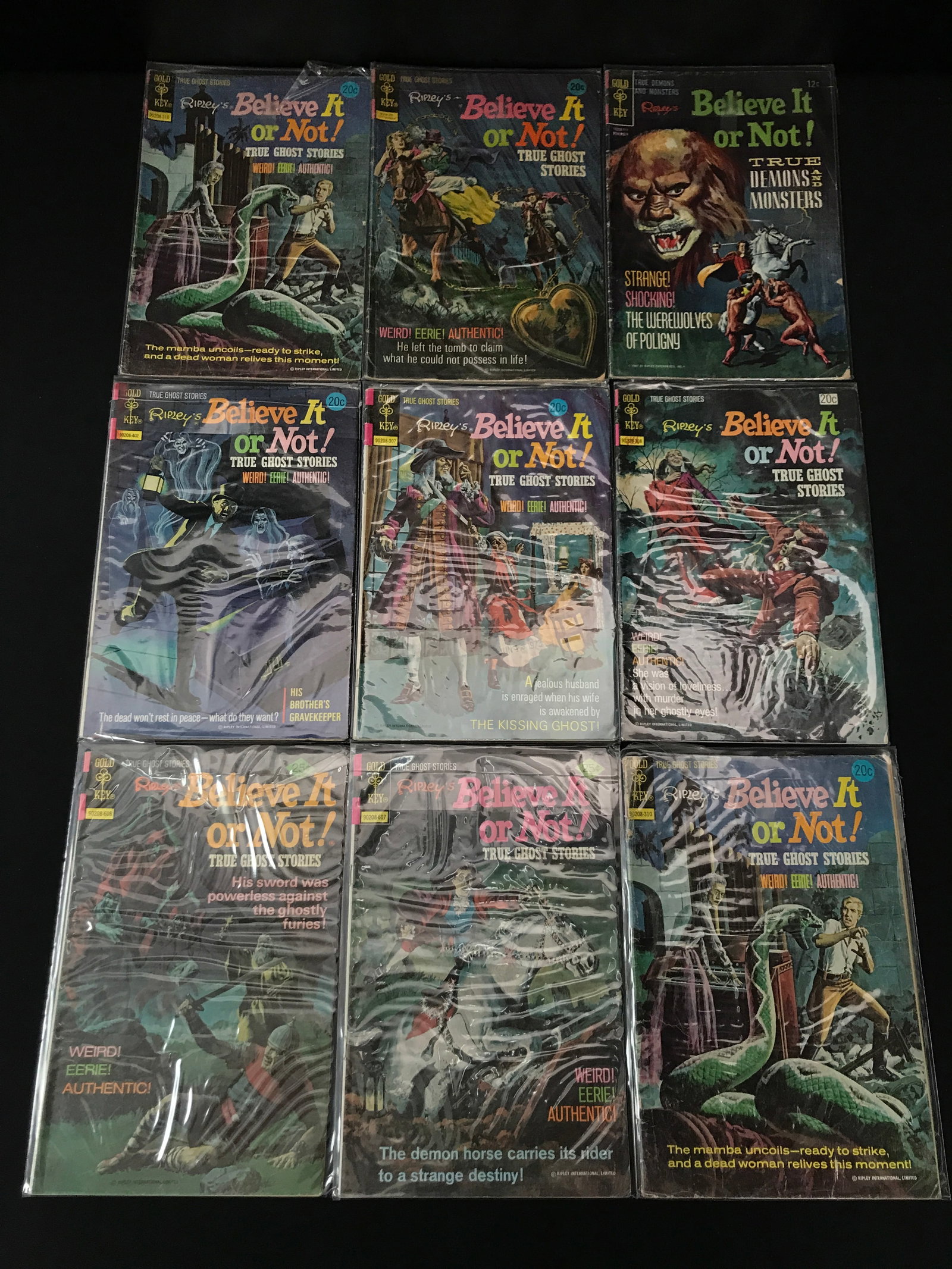 LOT OF 9 RIPLEYS BELIEVE IT OR NOT COMICS - GOLD KEY COMICS: Prices are in Canadian Dollars