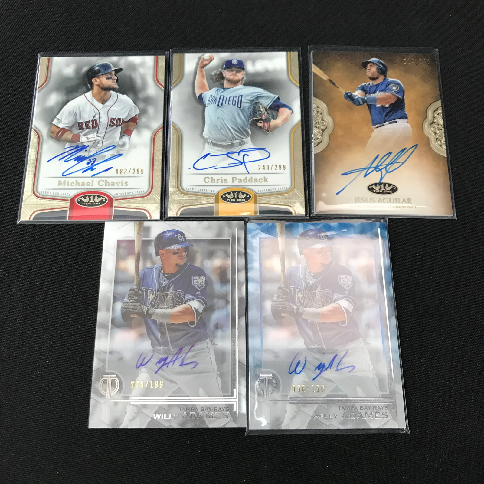 LOT OF 5 SIGNED BASEBALL TRADING CARDS (1 of 1)