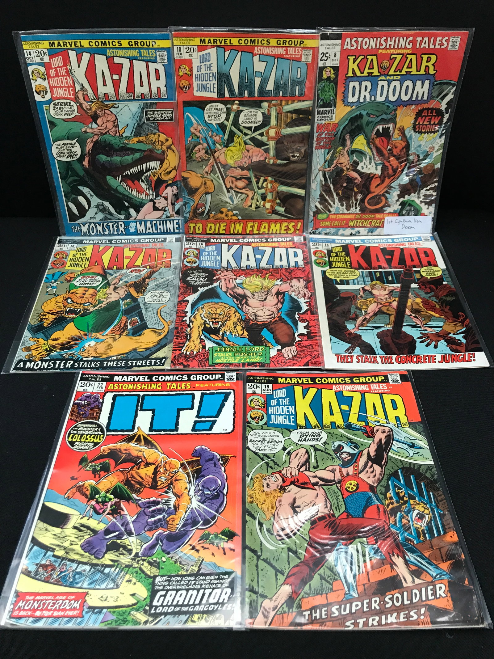 LOT OF 8 MARVEL COMICS - MOSTLY KAZAR: Prices are in Canadian dollars