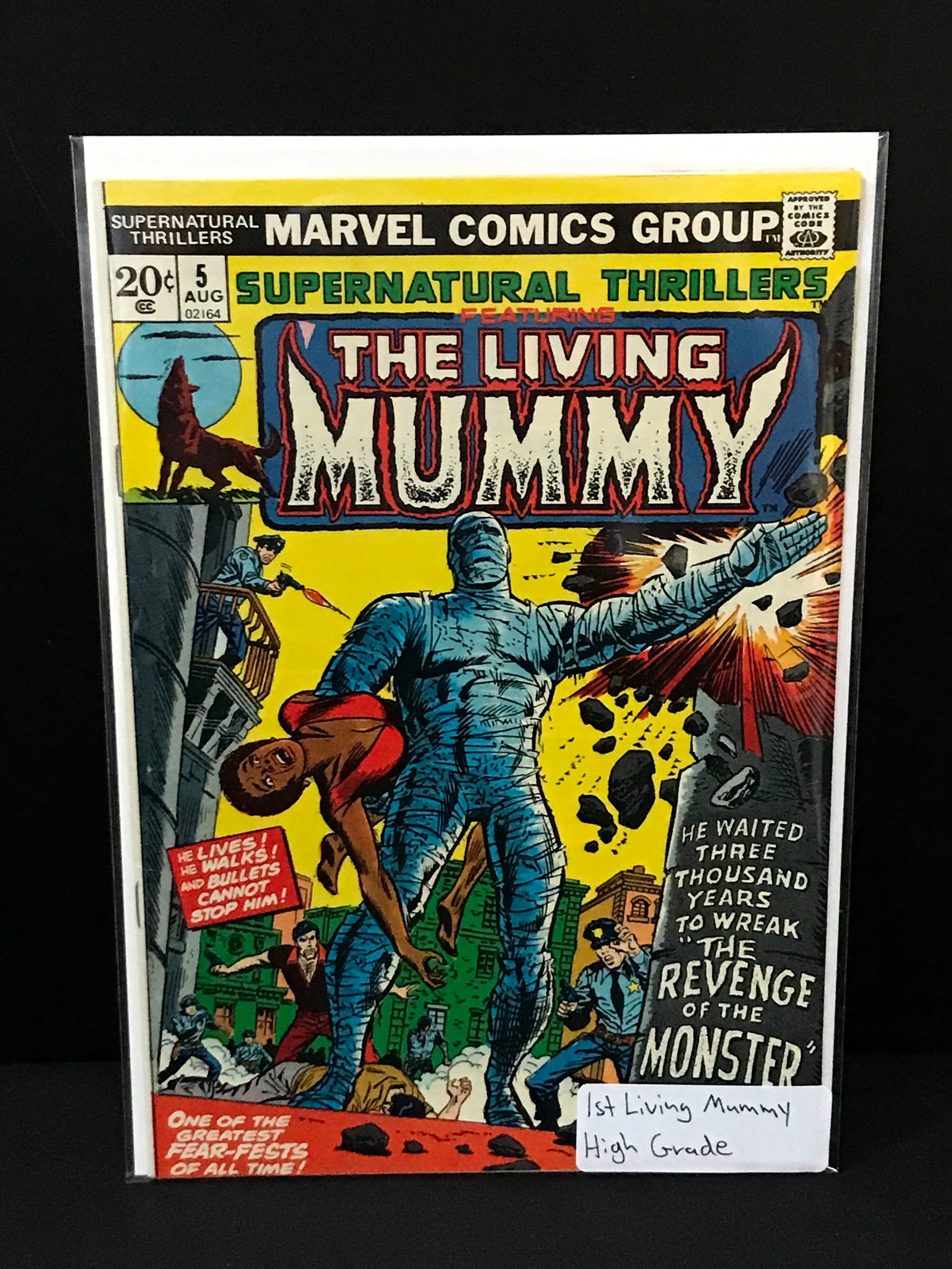 SUPERNATURAL THRILLERS THE LIVIING MUMMY #5 1ST APP THE LIVING MUMMY - MARVEL COMICS: Prices are in Canadian dollars