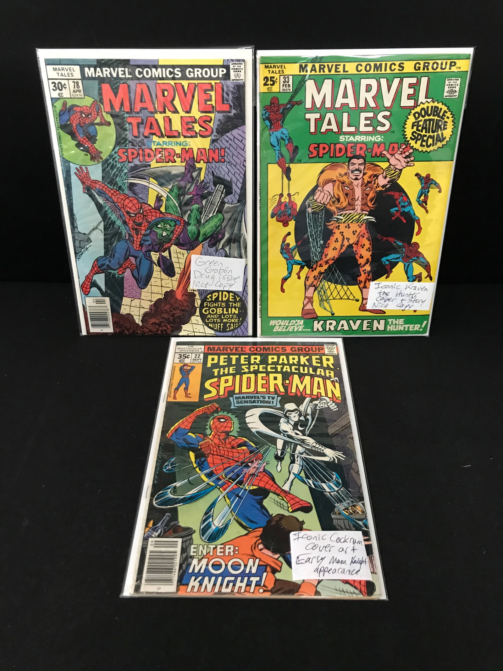 LOT OF 3 SPIDERMAN COMICS - MARVEL COMICS: Prices are in Canadian dollars
