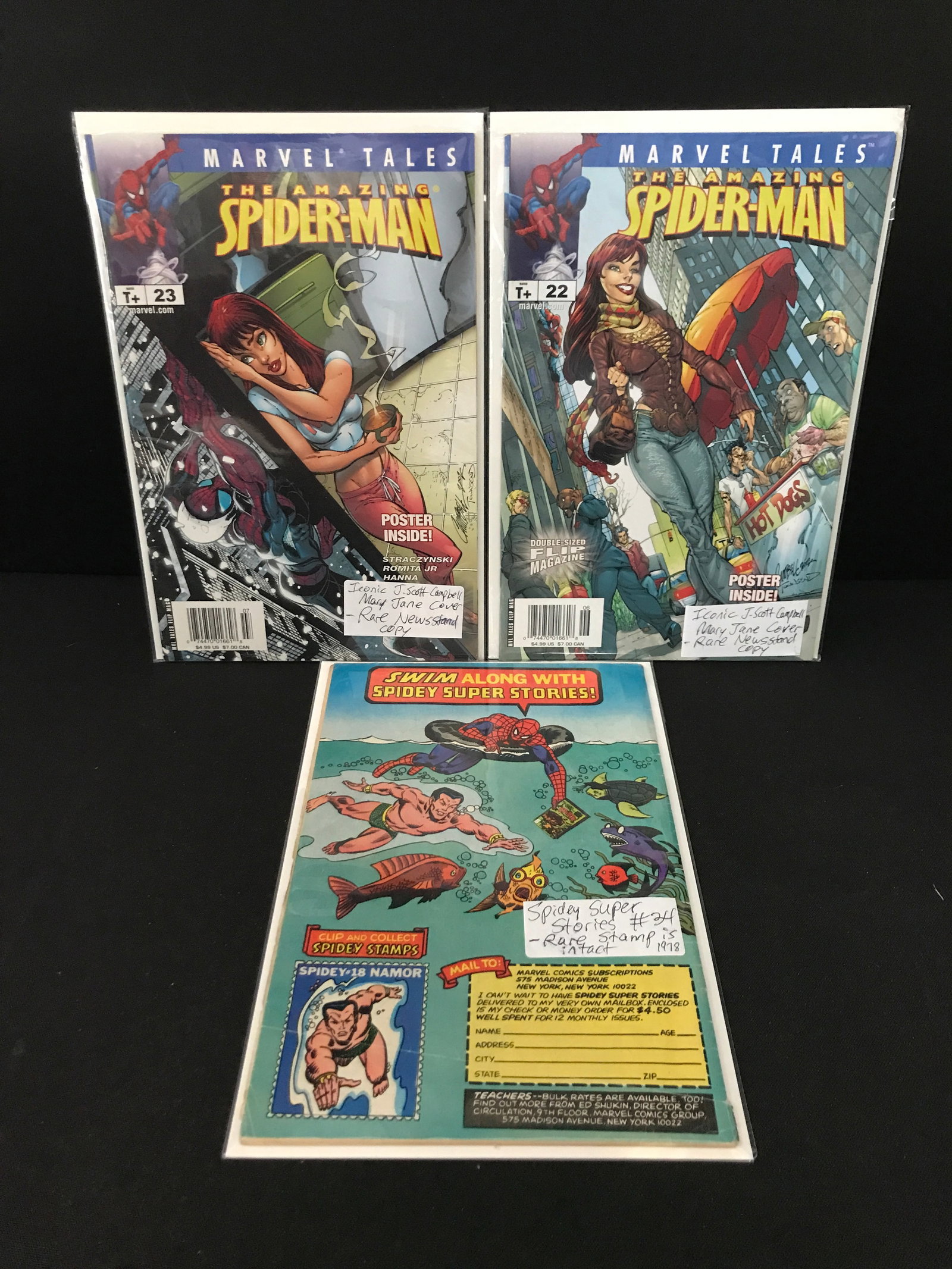 LOT OF 3 SPIDERMAN COMICS - MARVEL COMICS: Prices are in Canadian dollars