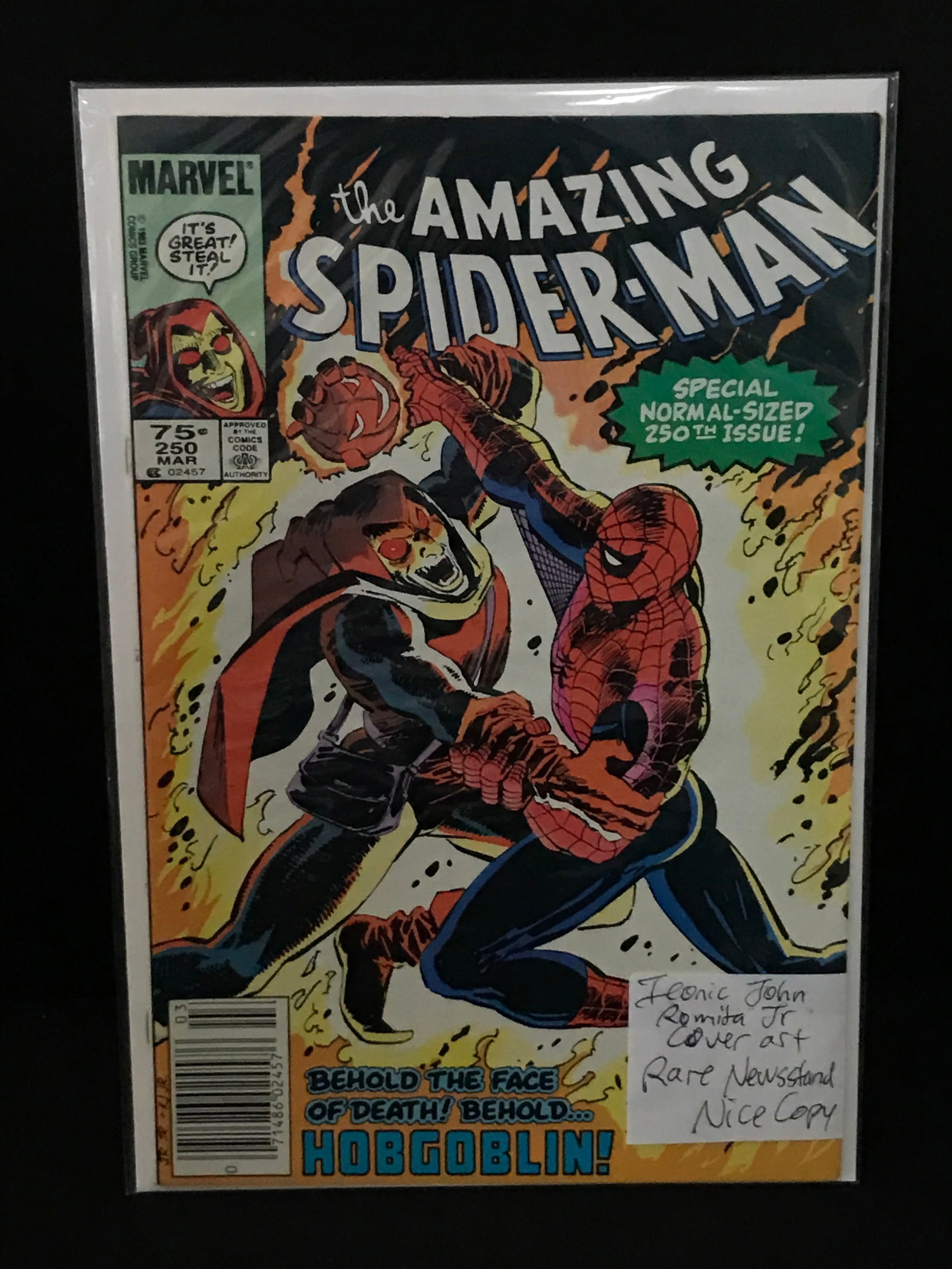 THE AMAZING SPIDERMAN #250 NEWSSTAND EDITION - MARVEL COMICS: Prices are in Canadian dollars