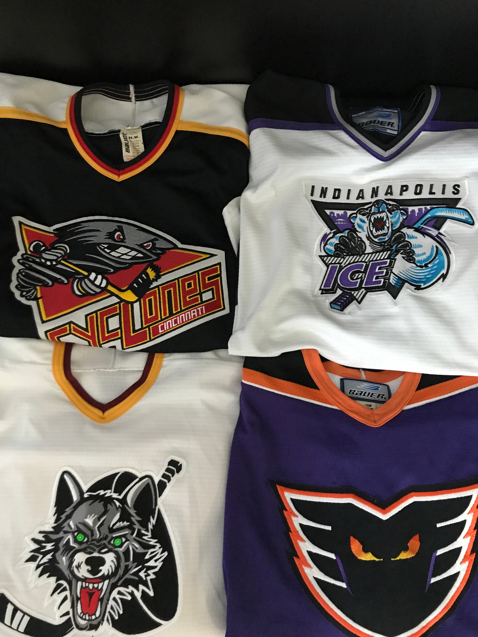 LOT OF 4 WHL PRO HOCKEY JERSEYS (BAUER, NIKE): Prices are in Canadian dollars